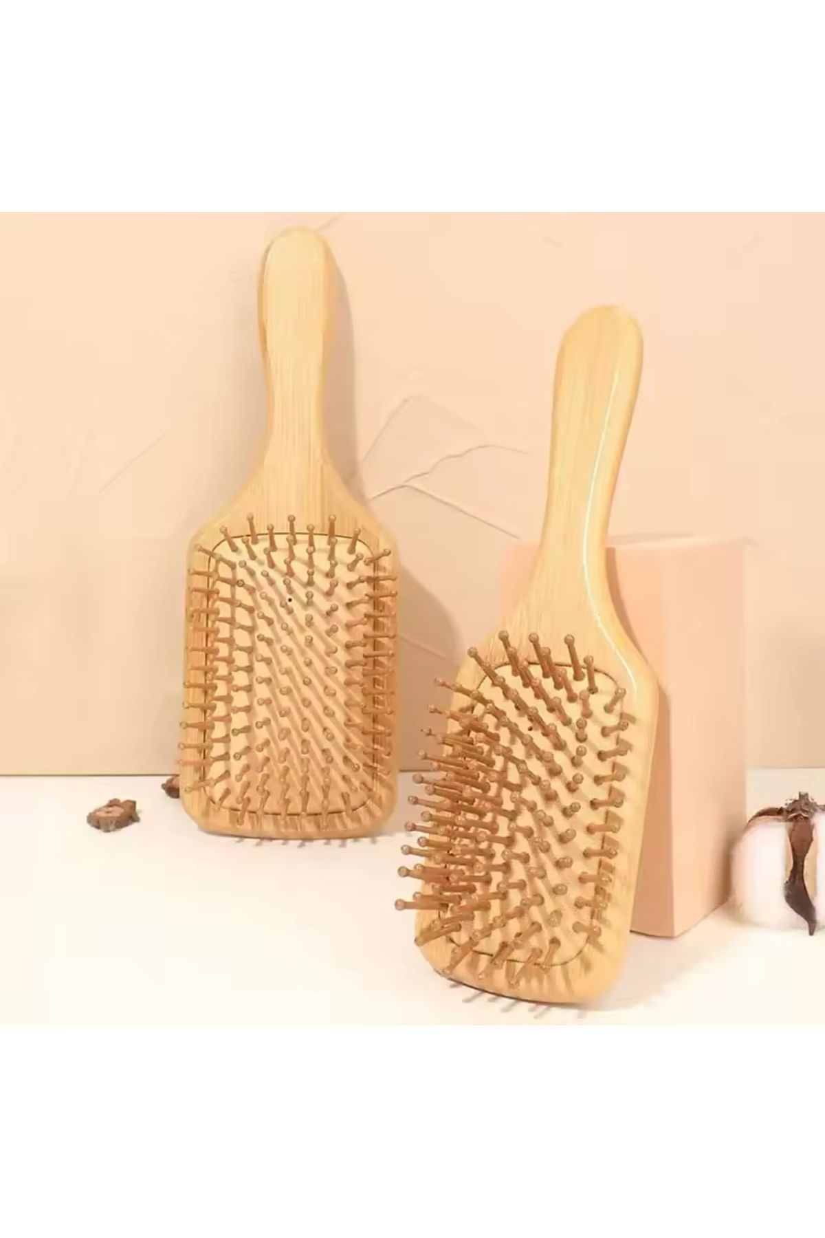 BKC HOME-Natural Bamboo Toothed Wooden Hair Brush Comb (Large Size) 4