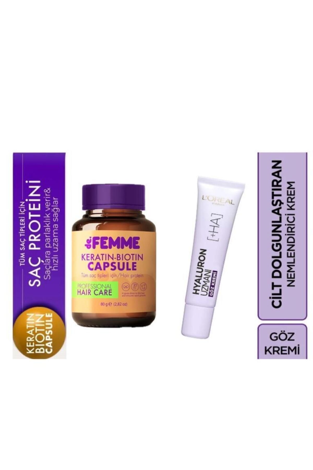 De Femme Saç Bakım Proteini 100Ml+Loreal Hyaluron Uzmanı Göz 15ml