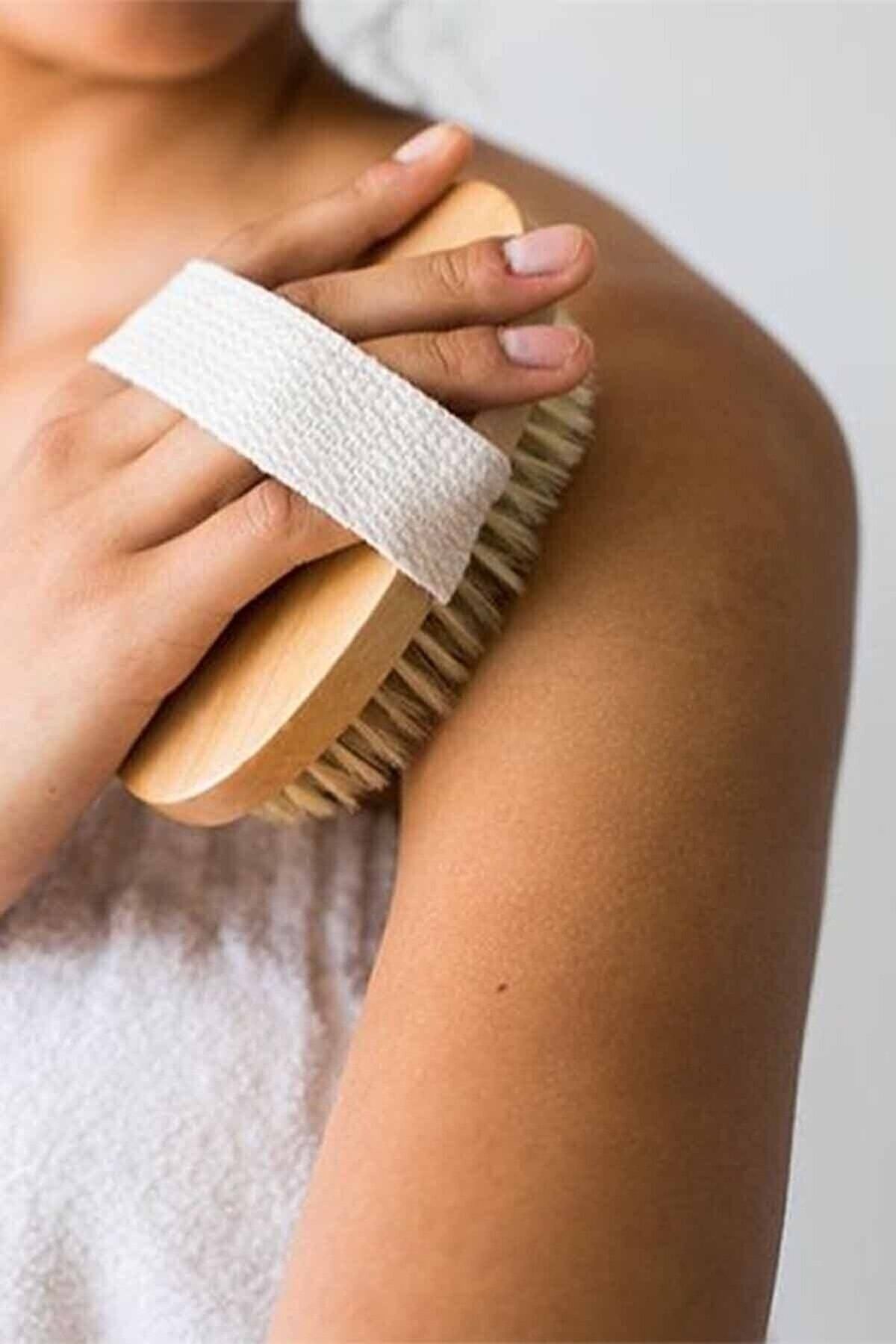 %100 Doğal At Kılı Selülit Fırçası Çatlak Giderici Masaj Aleti Doğal Fırça Natural Vücut Fırçası — qesqin-1002512 — تصویر 6 از 6