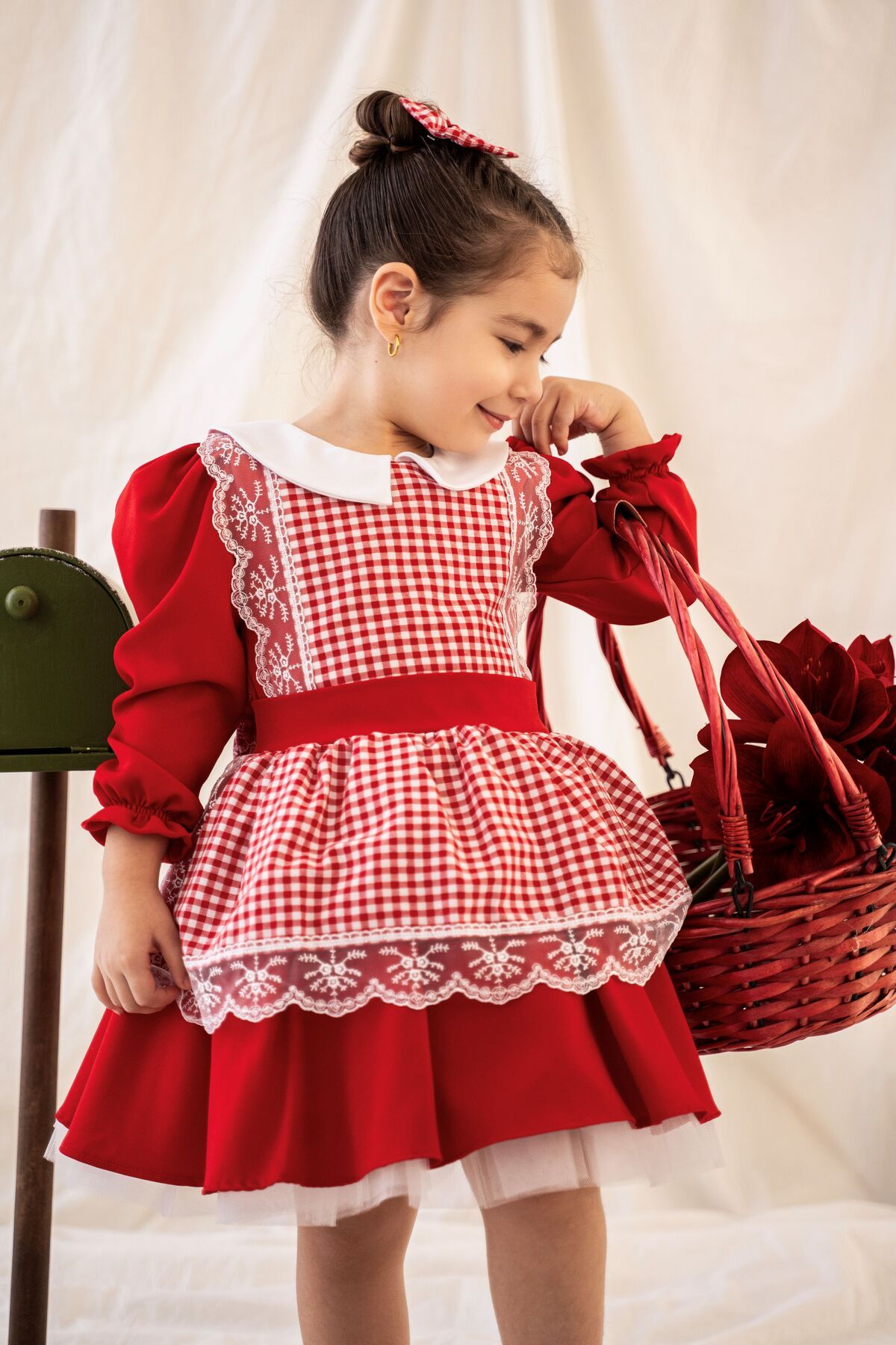 Kırmızı Başlıklı Kız Elbise Set - 7