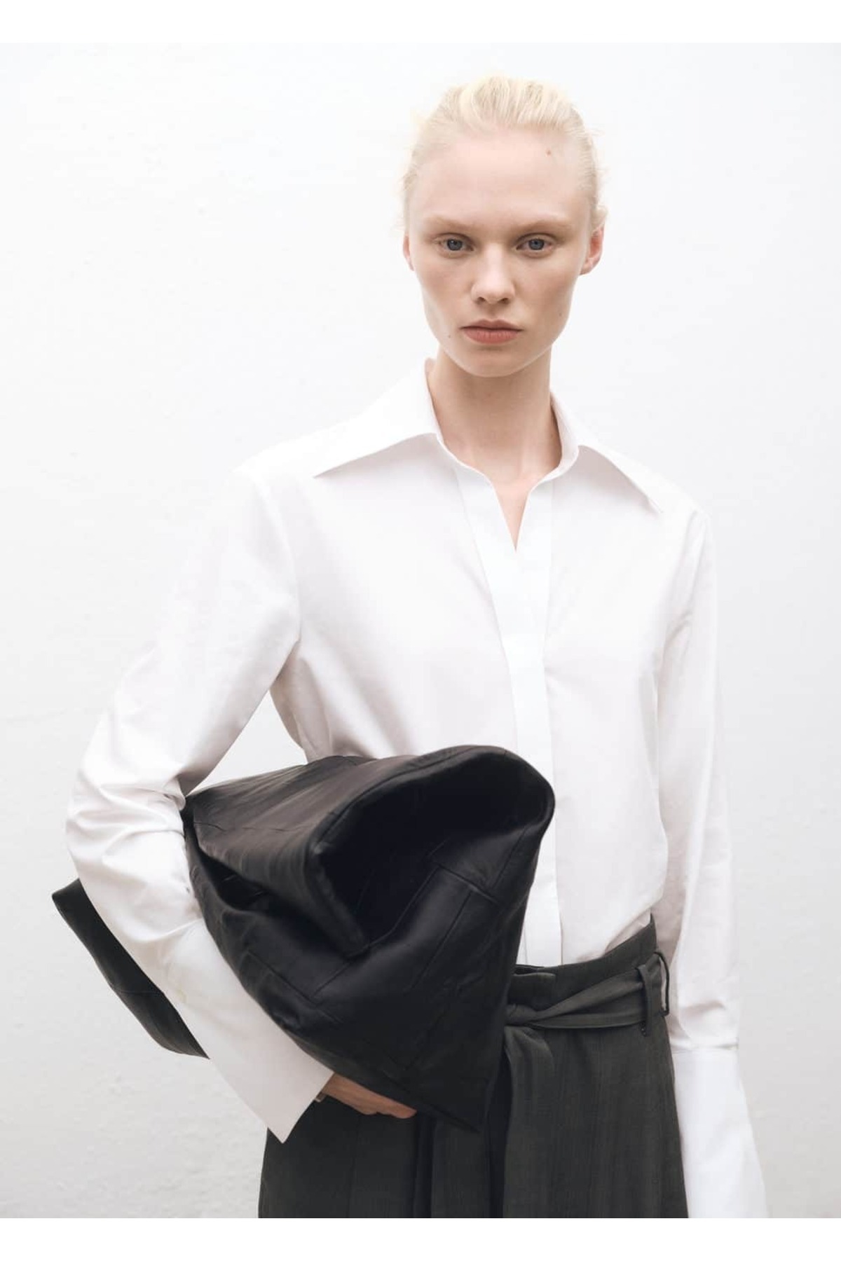 Normal pamuk lyocell karışımlı gömlek