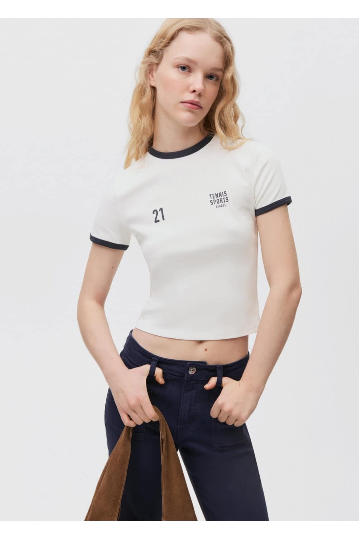 Kısa pamuklu tişört