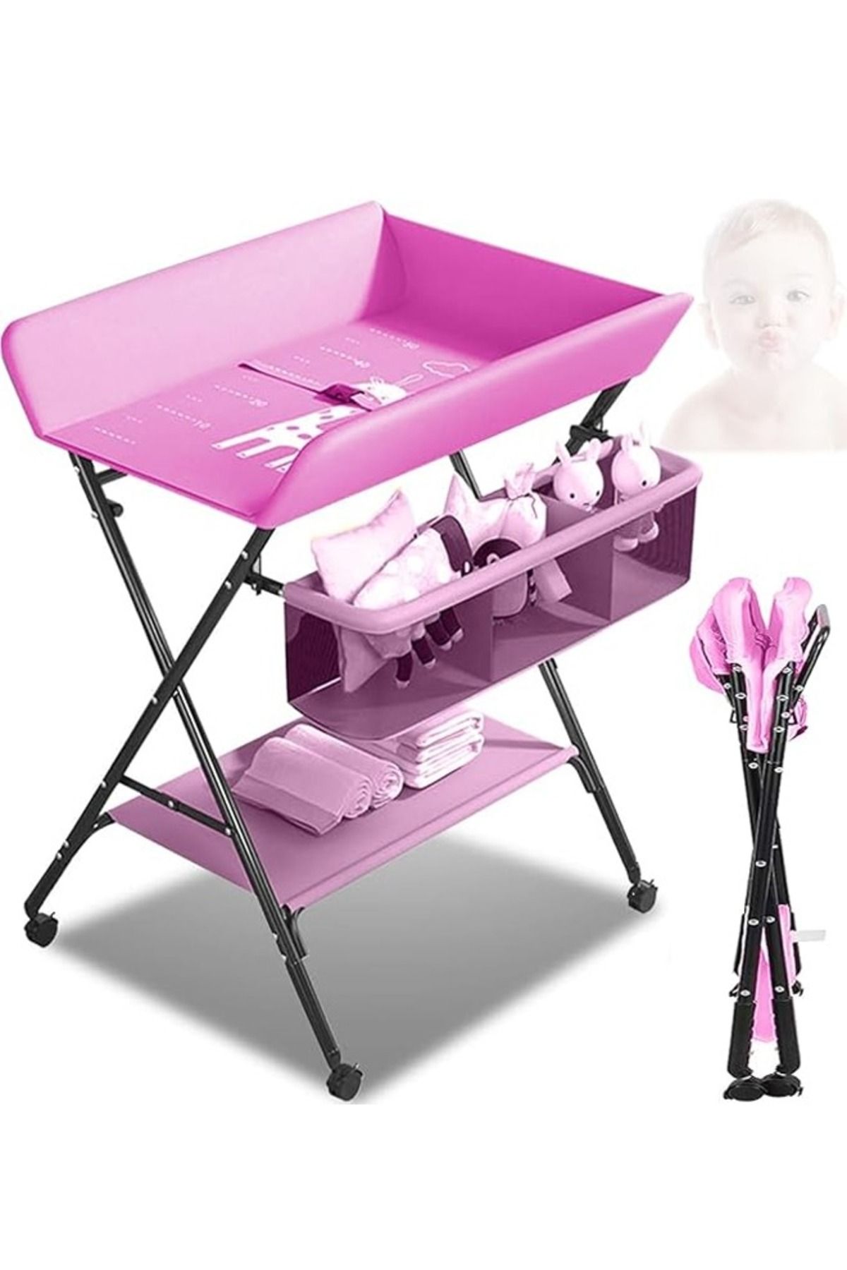 Cady One-Portable foldable baby changing table with wheels 1