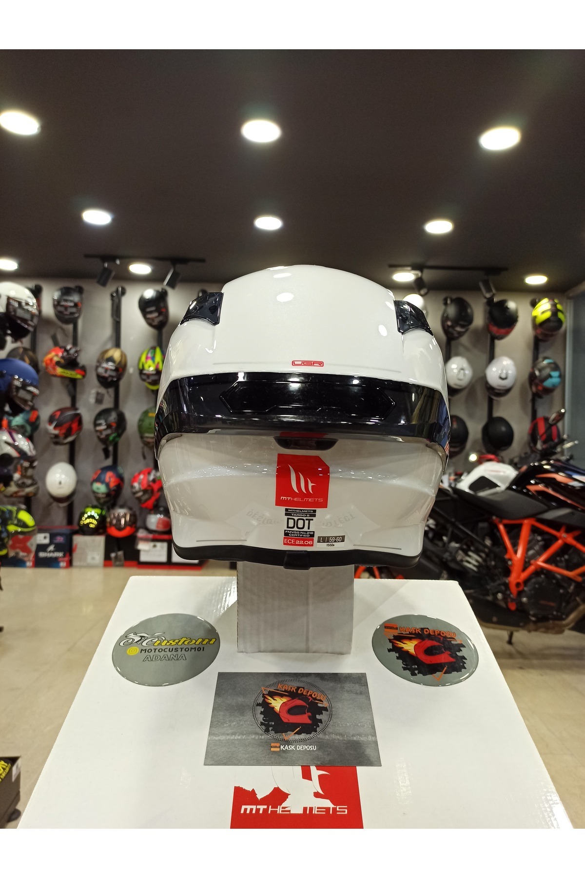 MT Helmets Helmets Targo S A0 Pearl White(Parlak Beyaz)