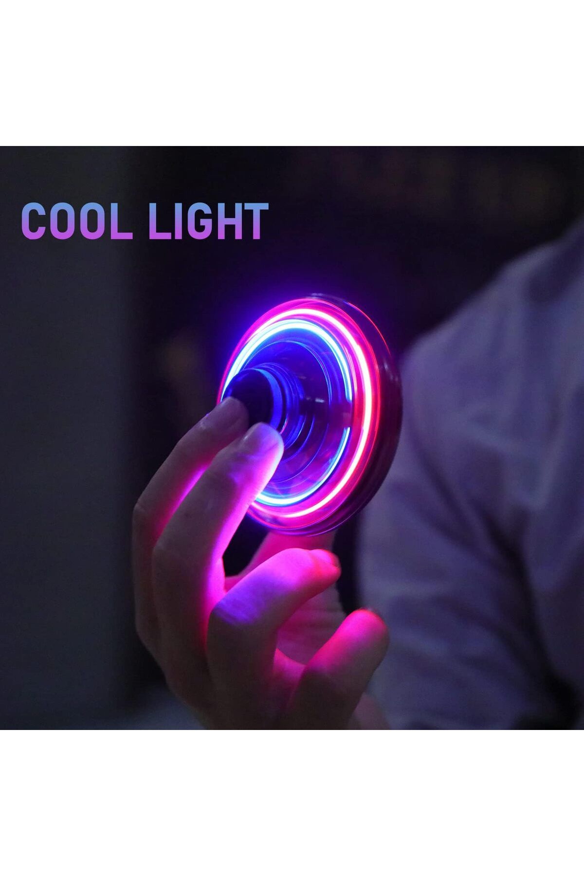 AWH-Hand Operated Mini Drones, Fidget Spinner with Lights, UFO Flying Toy for Kids 8+, Black 2