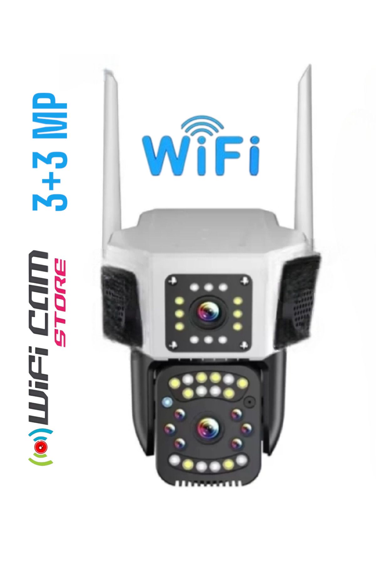 WİFİCAM Çift Kameralı 1080P WIFI PTZ Kamera Yeni Ayak Tasarımı