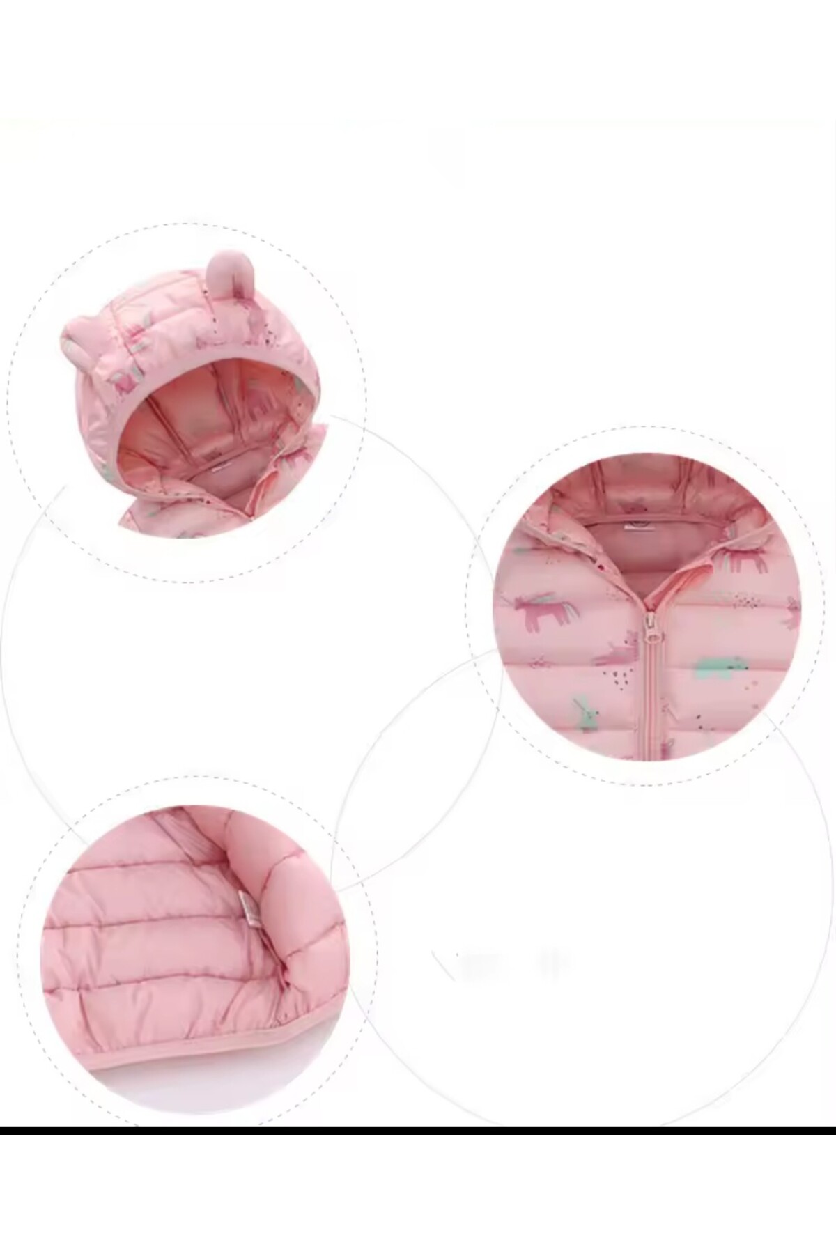 ARDSU Bebek Sevimli Dinazor Baskılı Şişme Pofuduk Mont fotoğrafı 4 (önizleme)