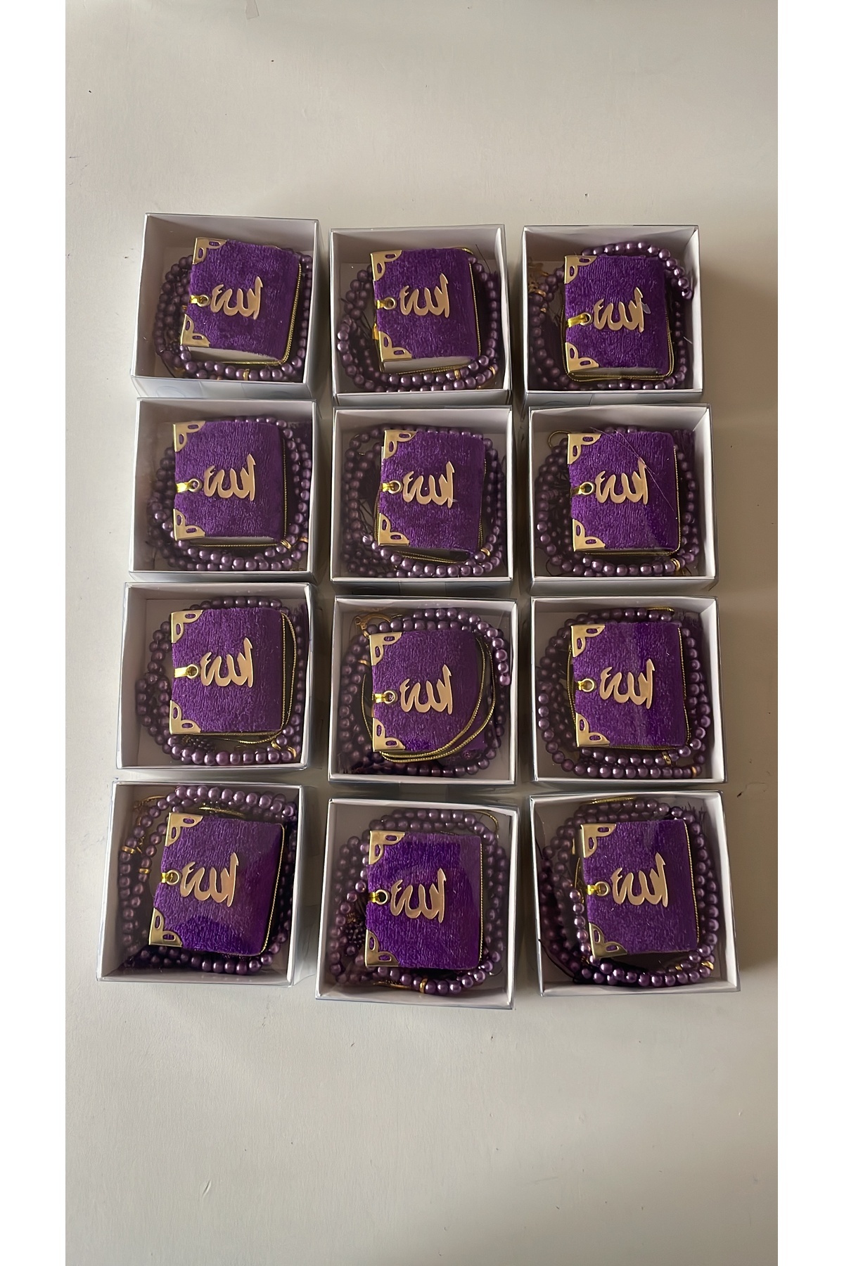 Classy-Our Gift Mevlidlik Mini Kuranıkerim and Tesbşh Set Mixed Colors 100Pcs 7