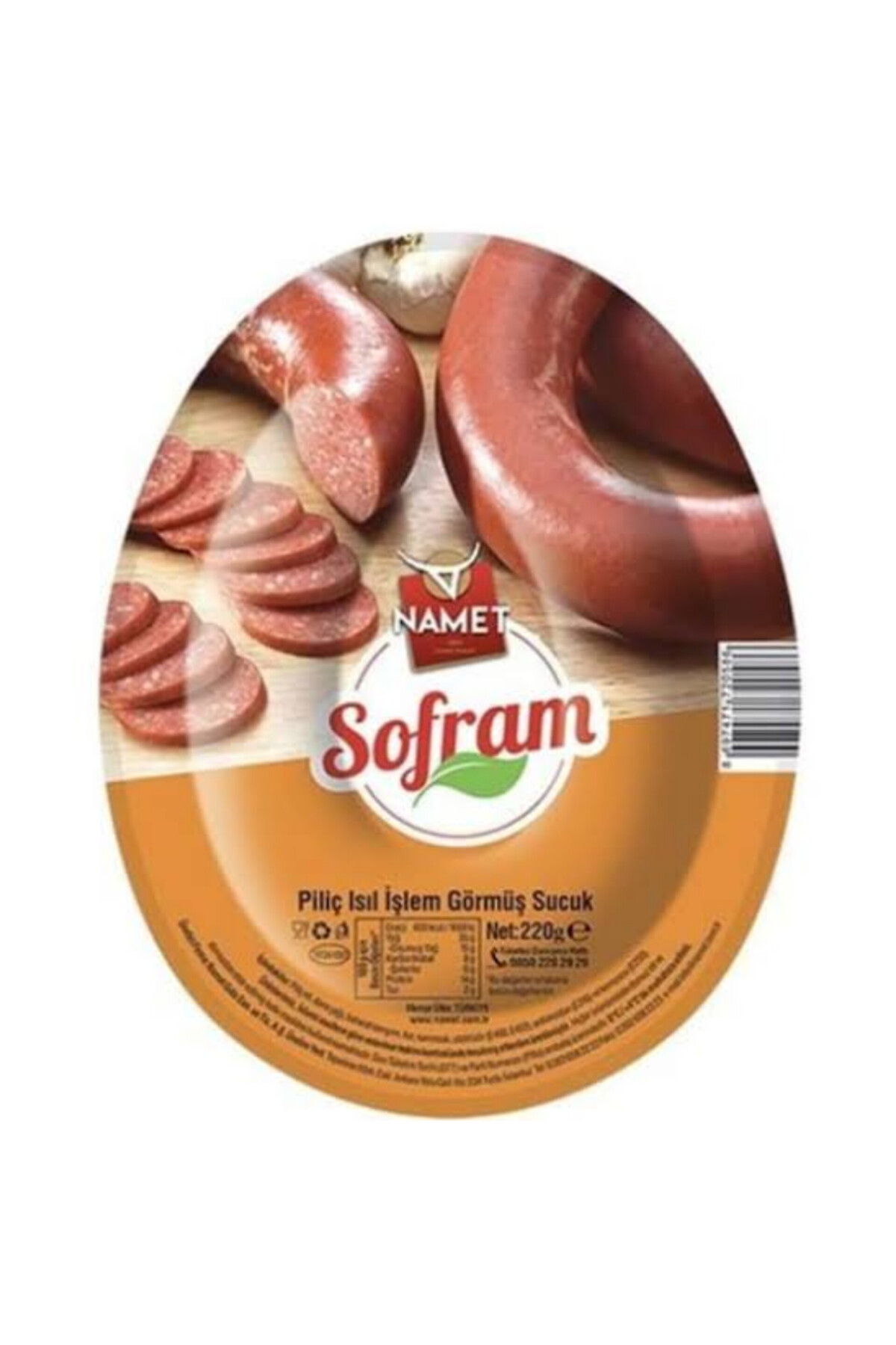 NAMET SOFRAM PİLİÇ ISIL İŞLEM GÖRMÜŞ SUCUK 220G