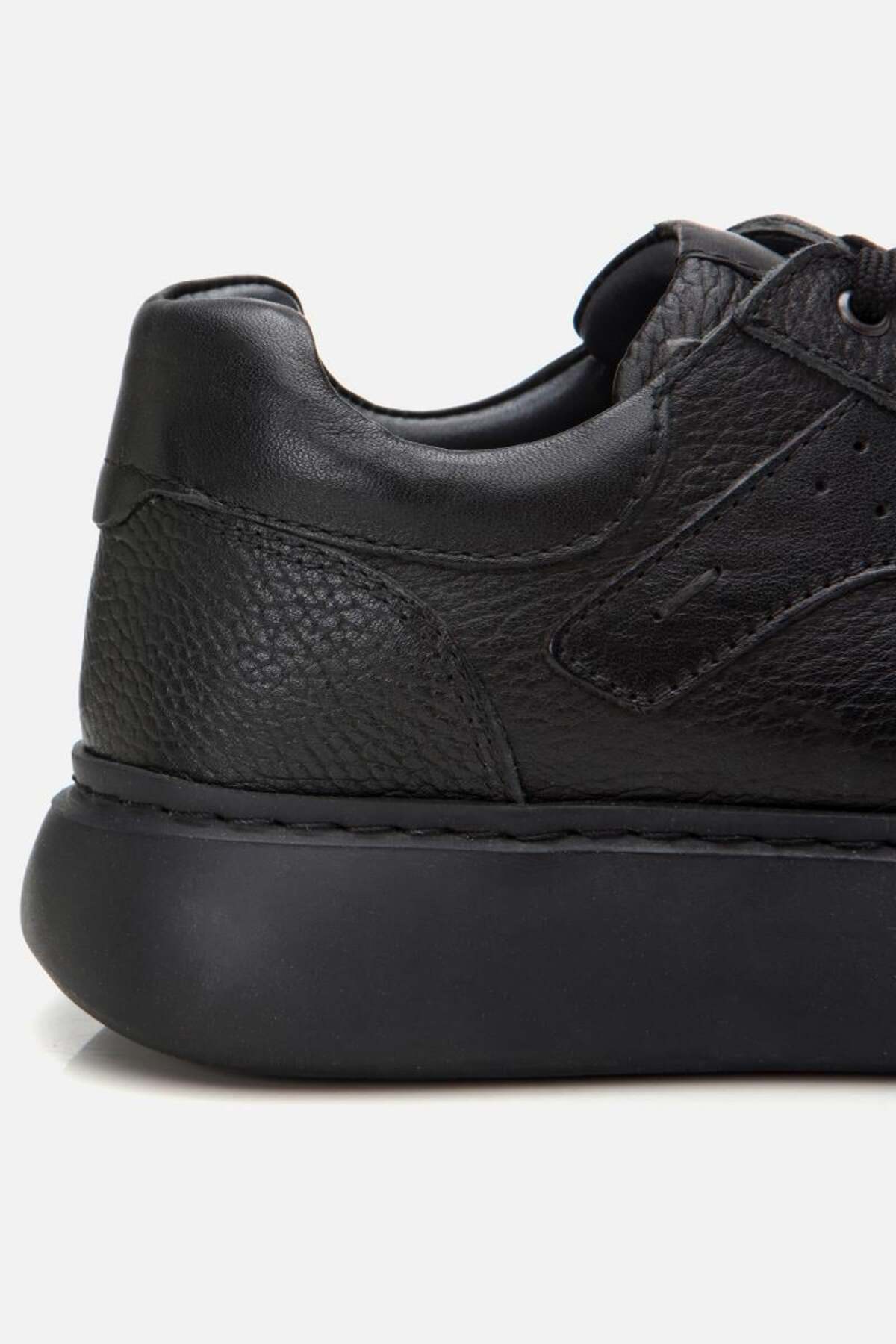 Yaya by Hotiç-Schwarze Herren-Freizeitschuhe aus echtem Leder 8