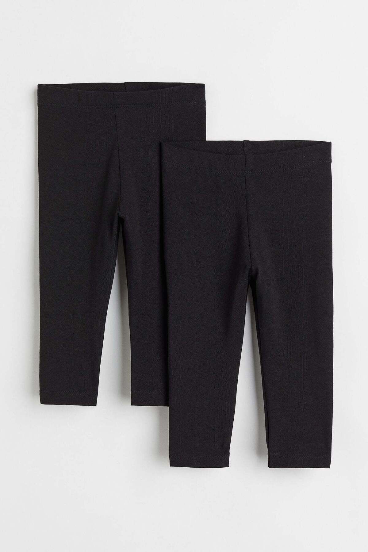 H&M-2-pack cotton leggings 2