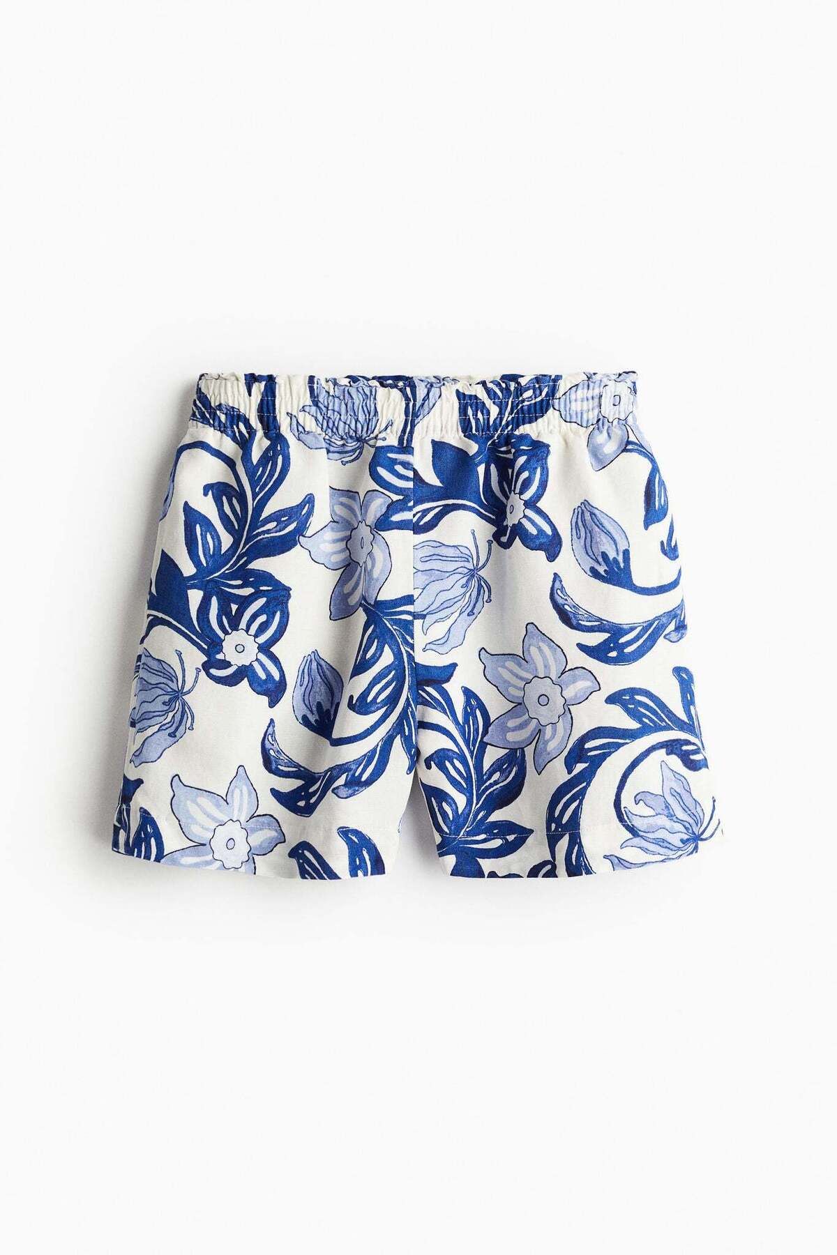 H&M-Linen-blend pull-on shorts 1