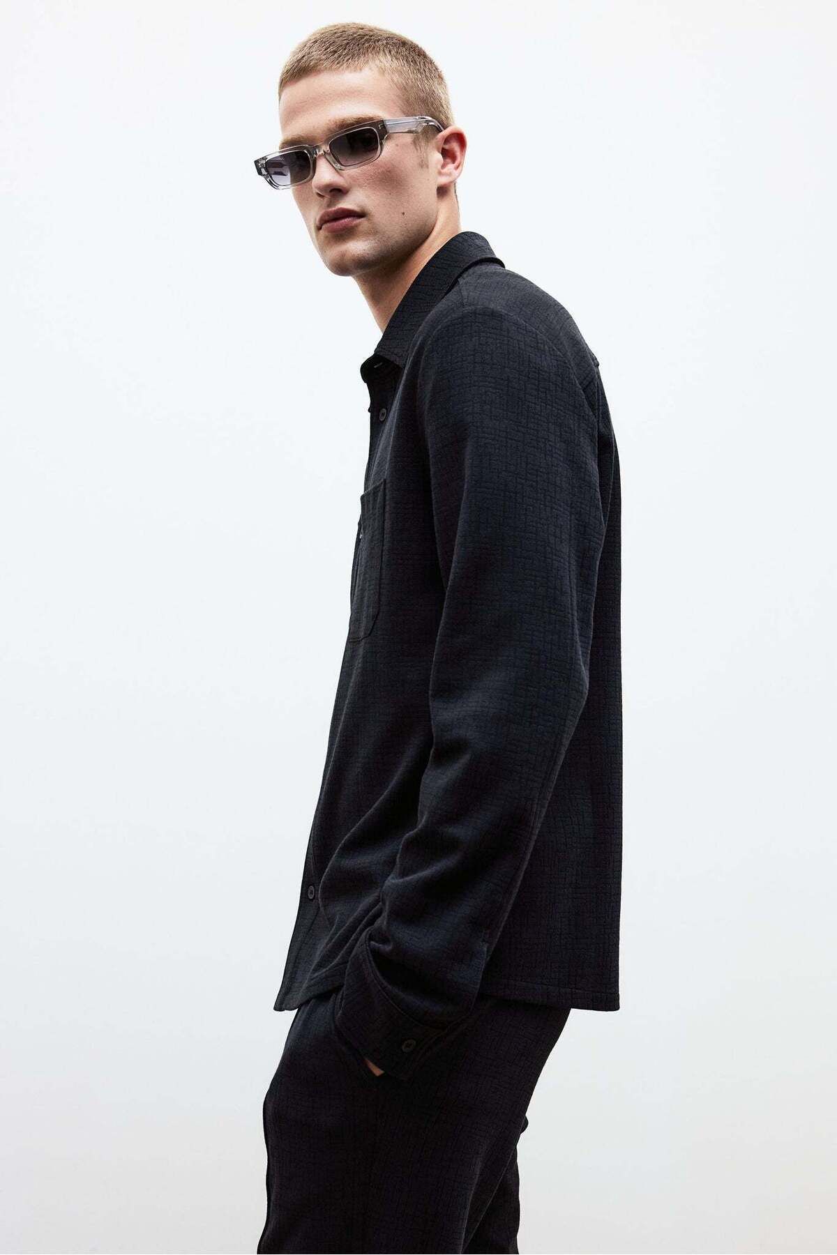 H&M-Regular Fit Structured overshirt 1