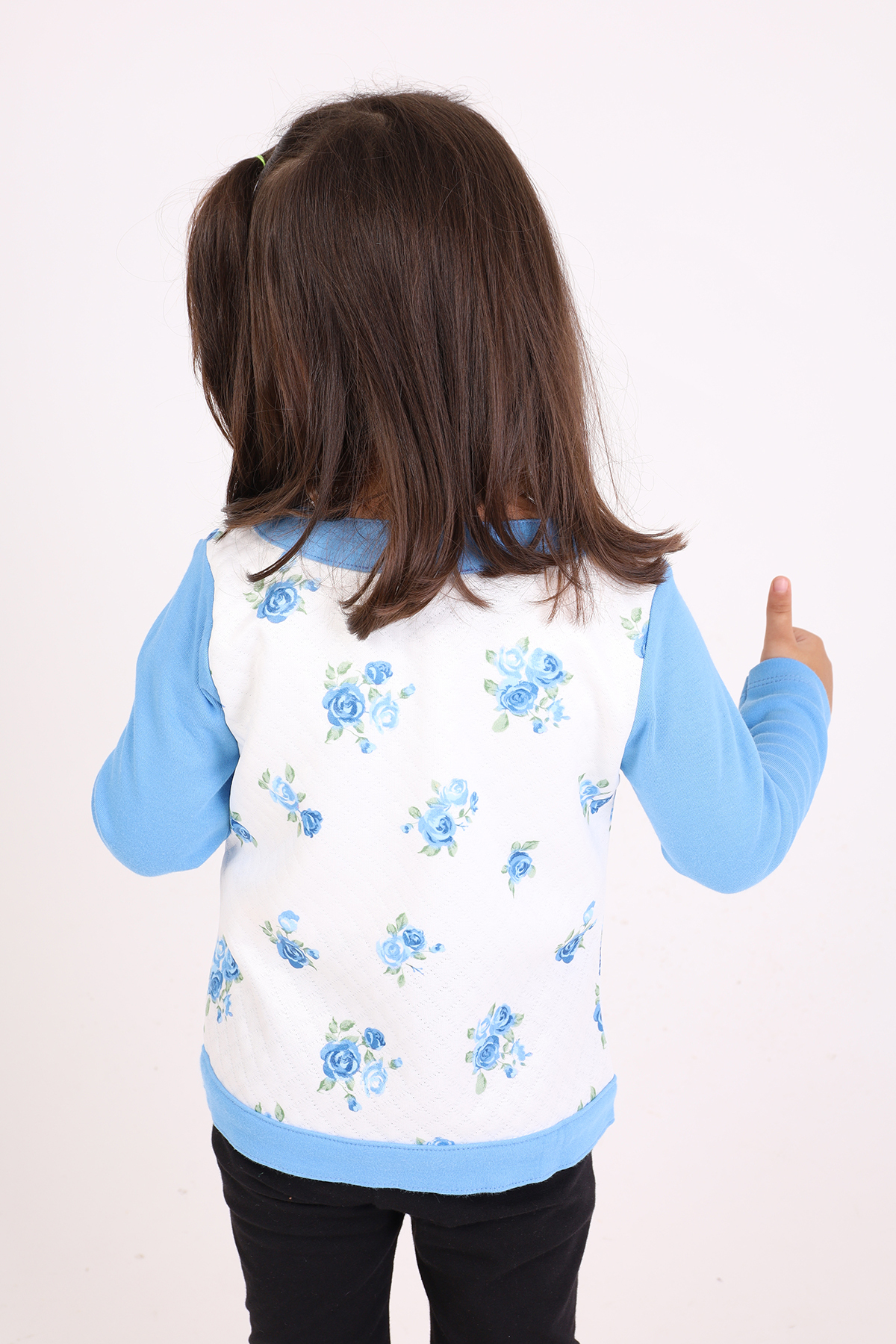 Toontoy Kız Bebek Hırka Çiçek Baskılı fotoğrafı 2 (önizleme)