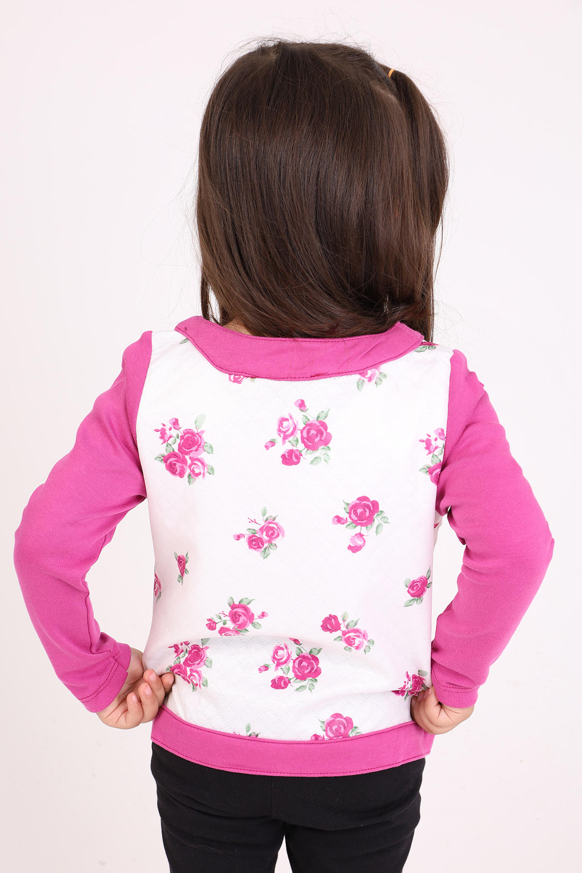 Toontoy Kız Bebek Hırka Çiçek Baskılı fotoğrafı 2 (önizleme)