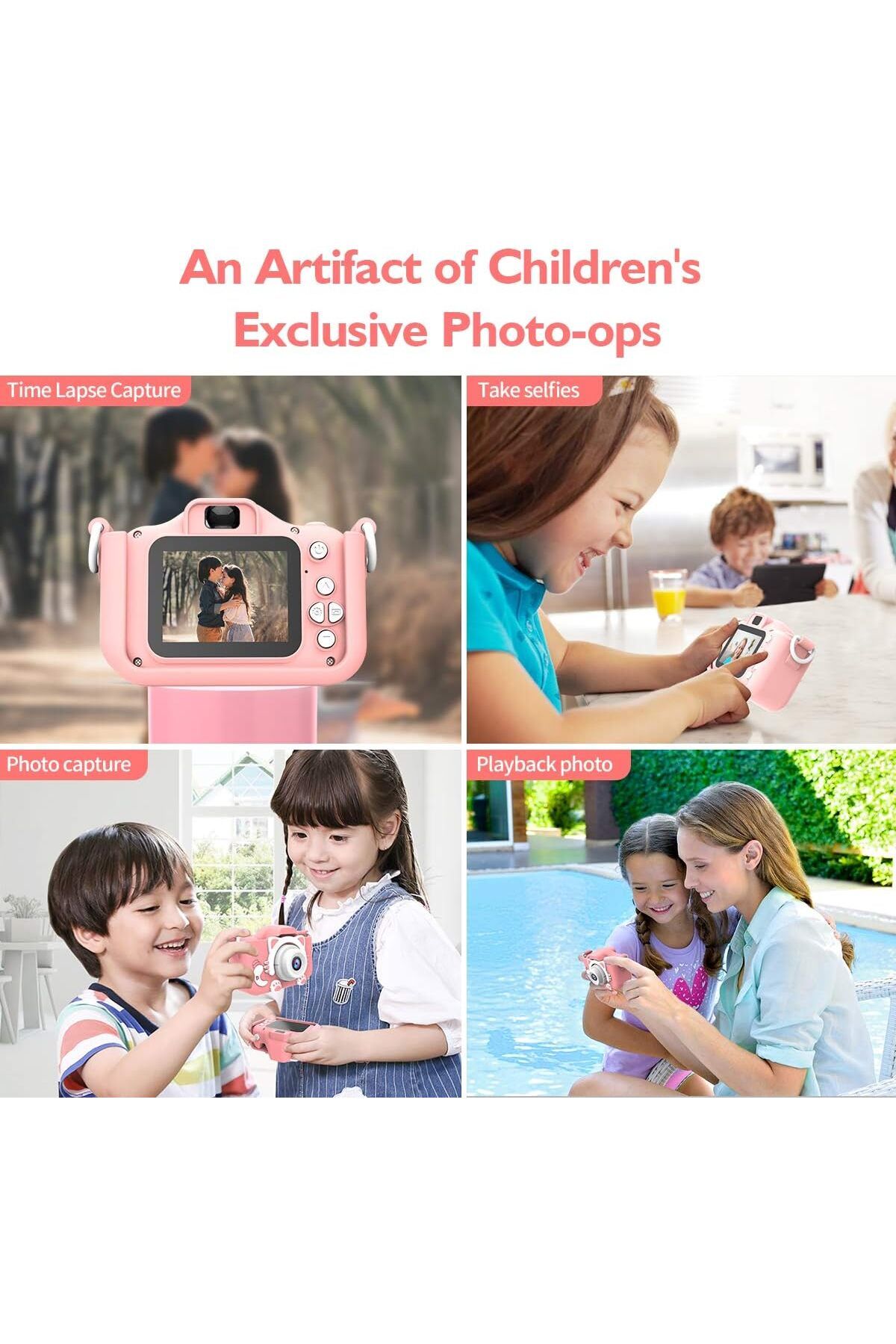 AHW-AWH Kids Digital Dual Camera – Selfie Camera for Kids 3-9 Years, Birthday Gift for Girls/Boys 4