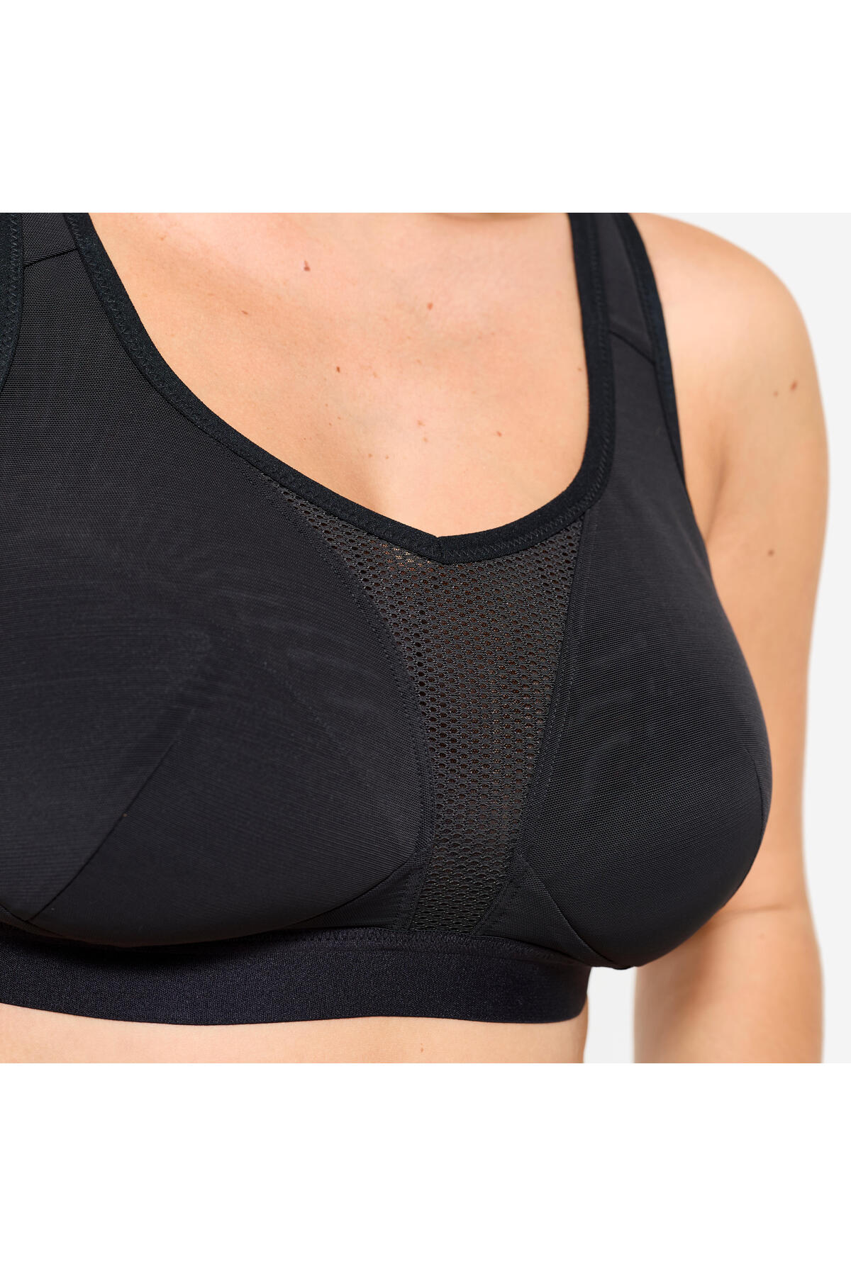 Decathlon Çapraz Askılı Sporcu Sütyeni - Yüksek Destek - Siyah görsel 7