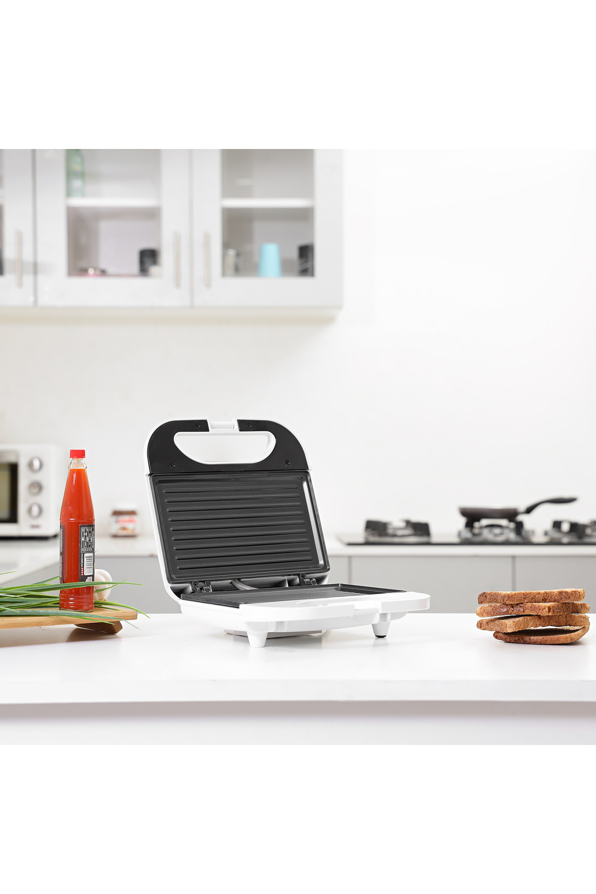 KRYPTON-800W 2-Slice Grill Maker- KNGM6064, sandwich maker Non-Stick Plates| White, 2 Years Warranty 5
