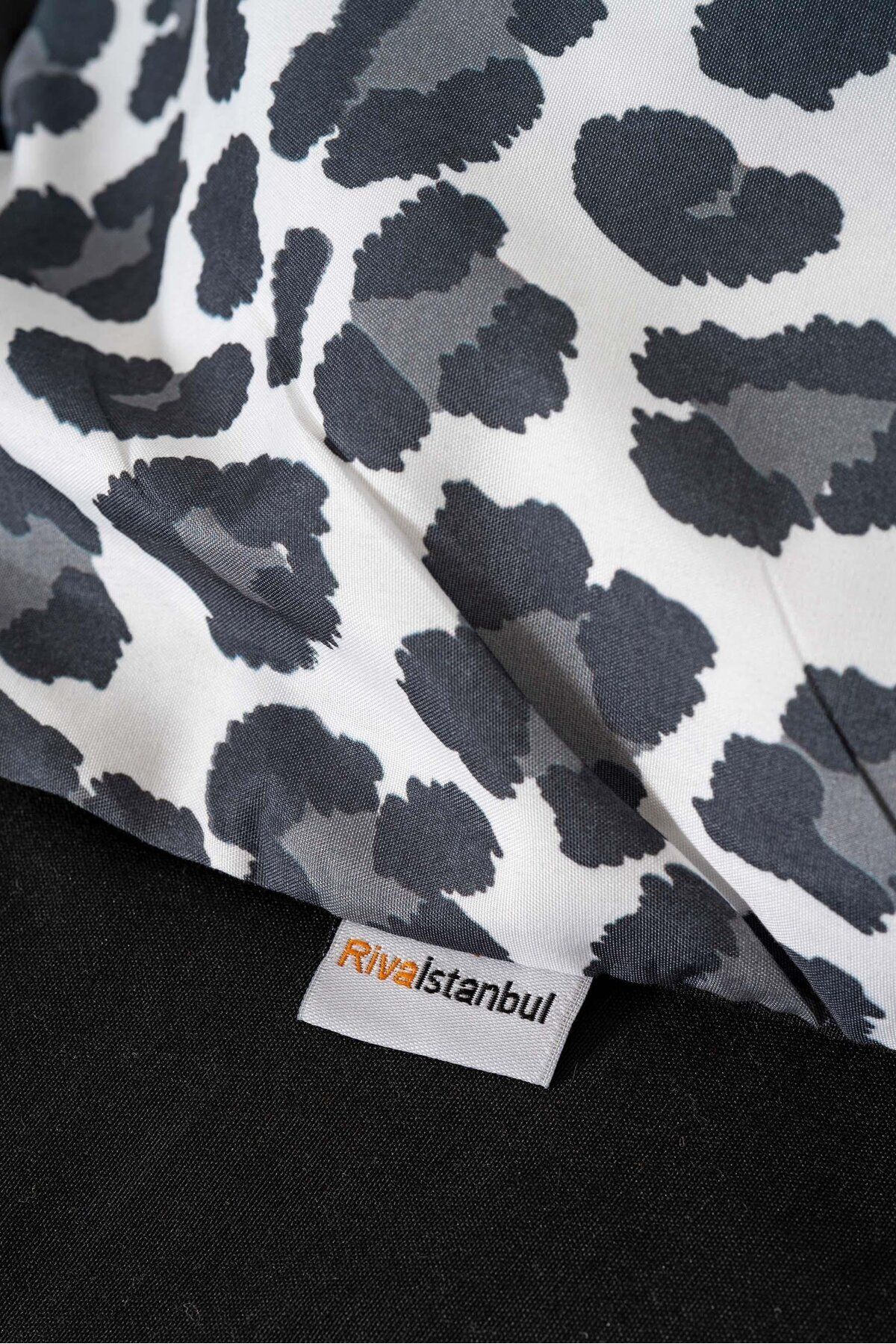 Rivaİstanbul-Leopard Print Black Cotton Double Duvet Cover Set 4