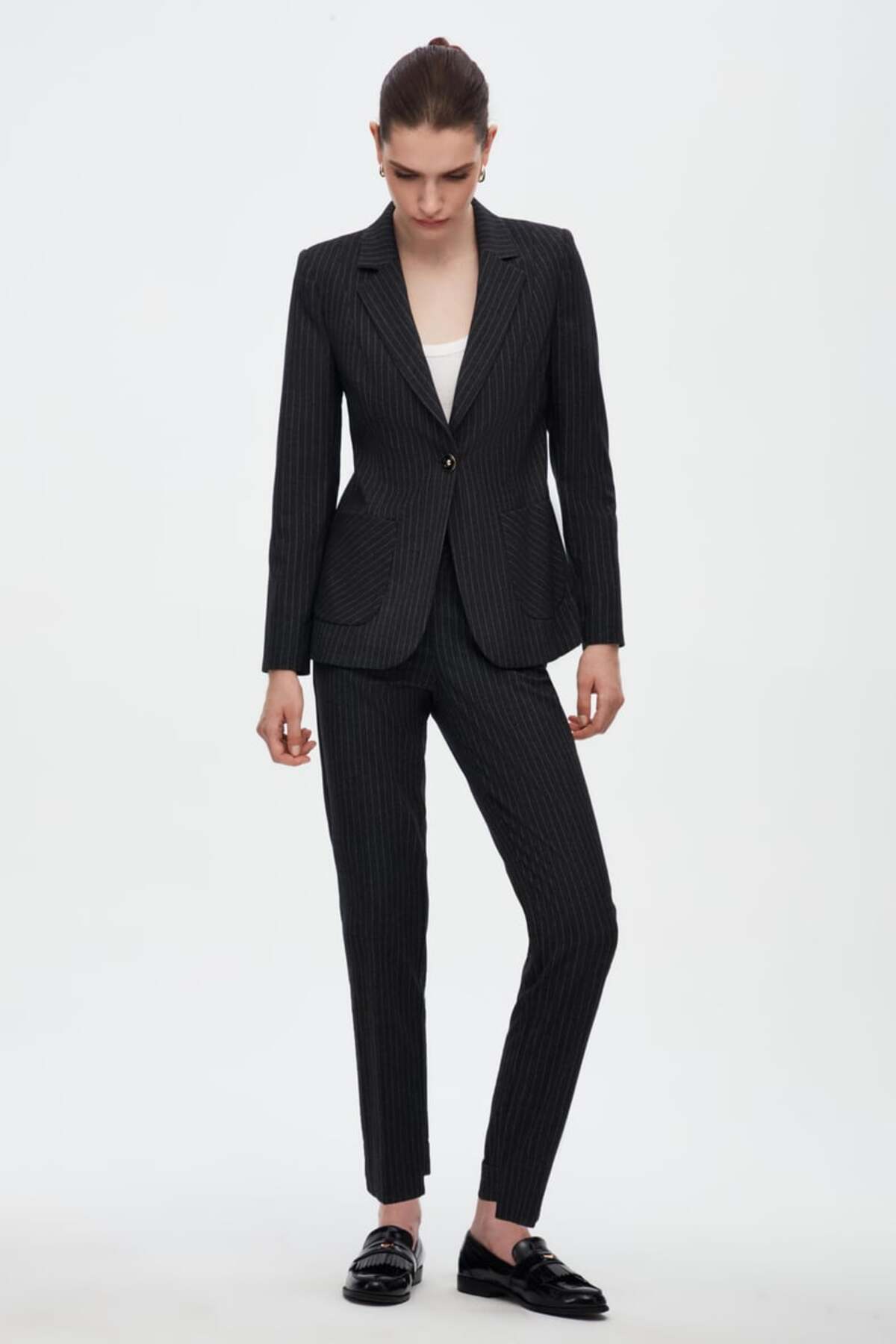 SHNWOMAN ÇİZGİLİ TAKIM ELBİSE