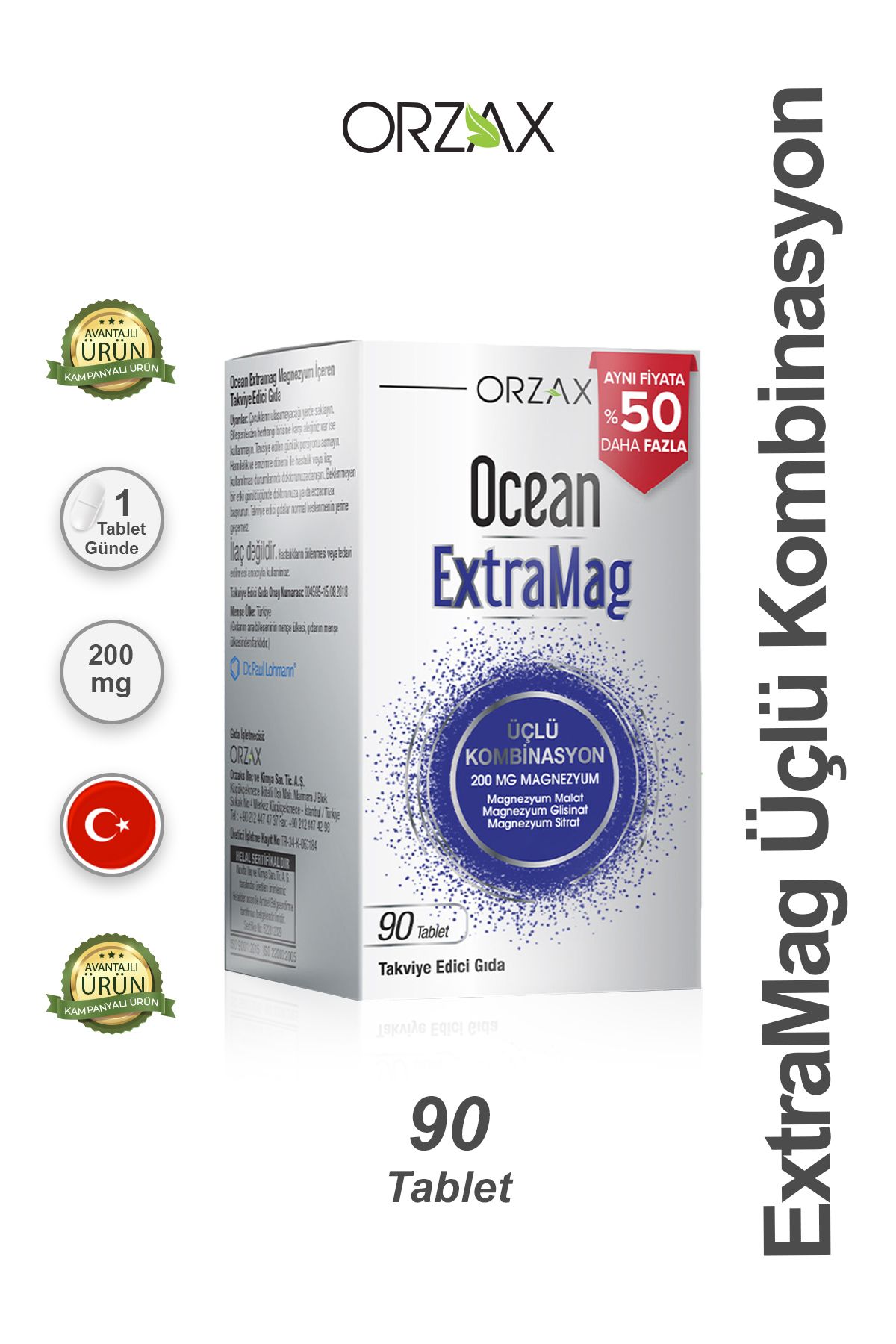 Ocean-Extramag 90 - Triple Magnesium Combination Tablet 1