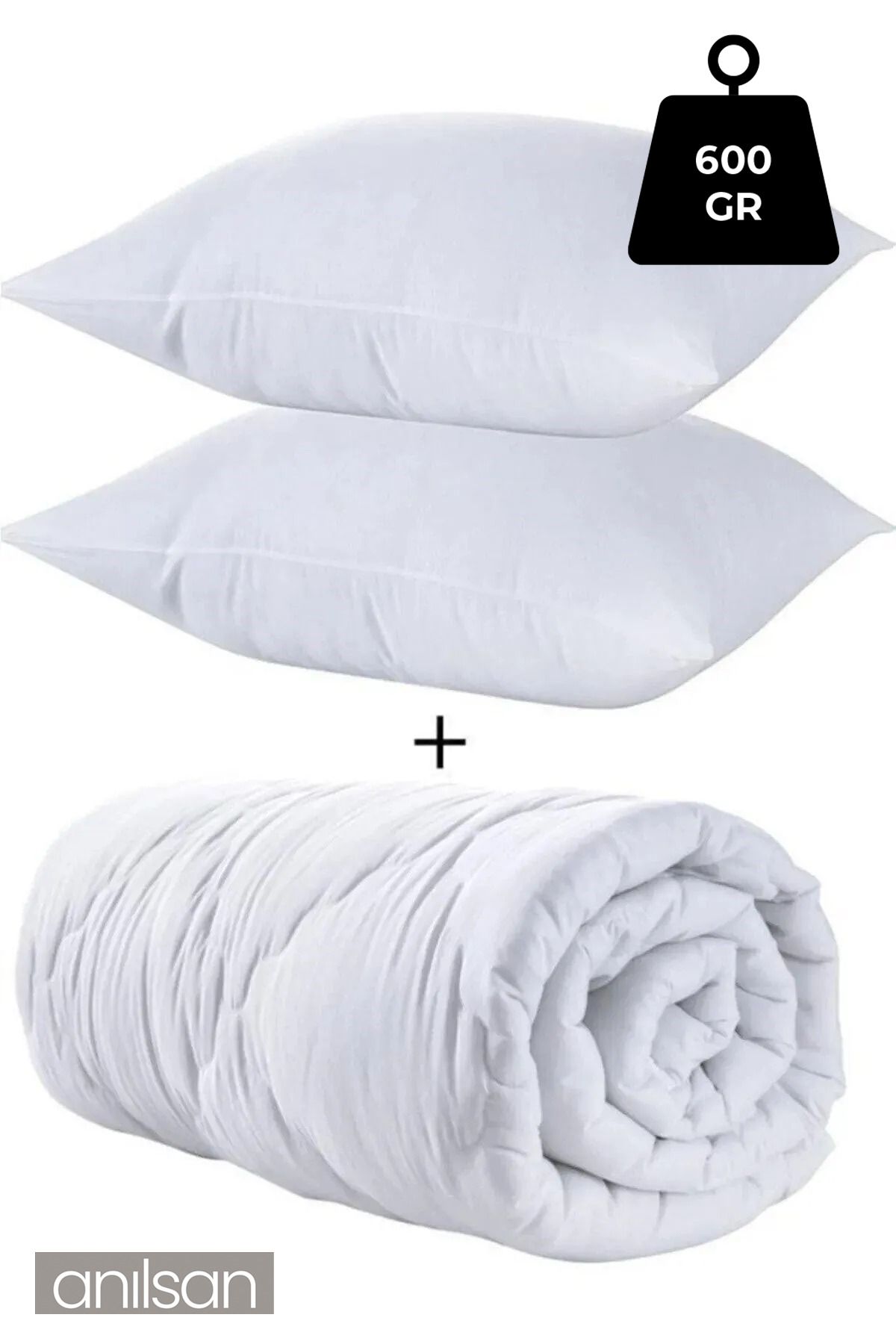 Anılsan-Double Silicone Quilt Set of 2 Microfiber Pillows 600g 1