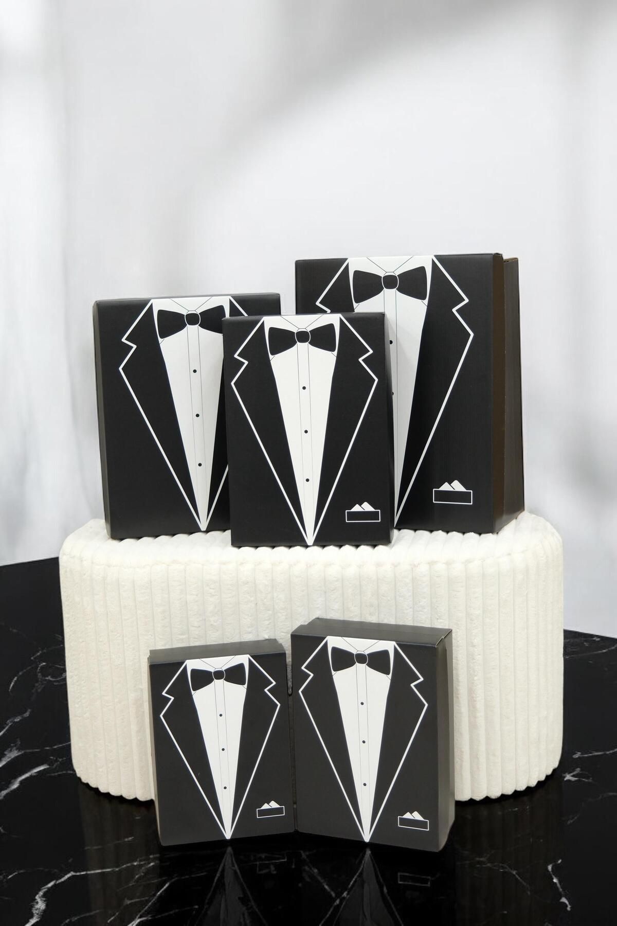 Kırçova Tekstil BÜYÜK BOY XXL-5 - Damat Bohçası - Damat Kutusu - Çeyiz Kutusu Sert Malzeme1 kutu hedıyemızdır 6 lı