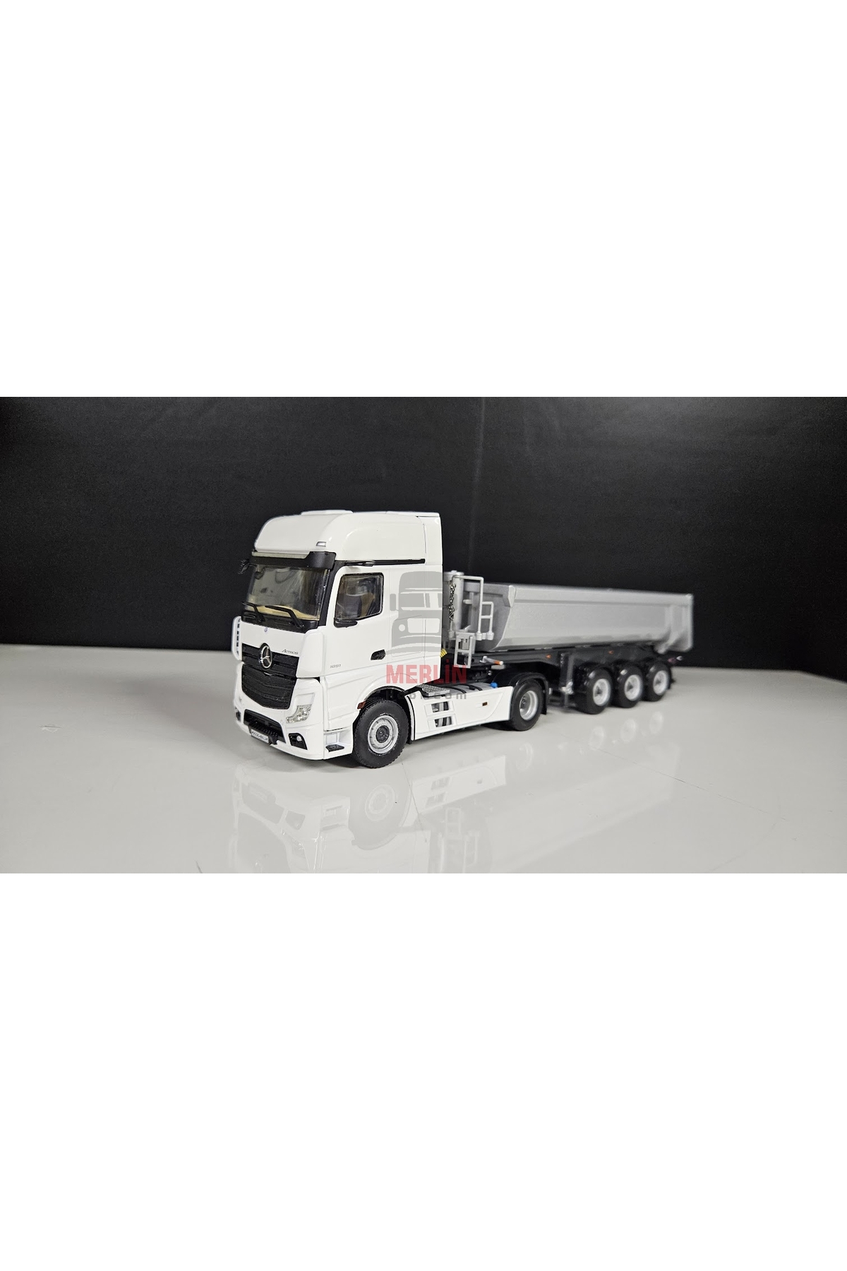 Wsi Model 1/50 Mercedes Actros 4x2 + Damper Dorse Gri Renk