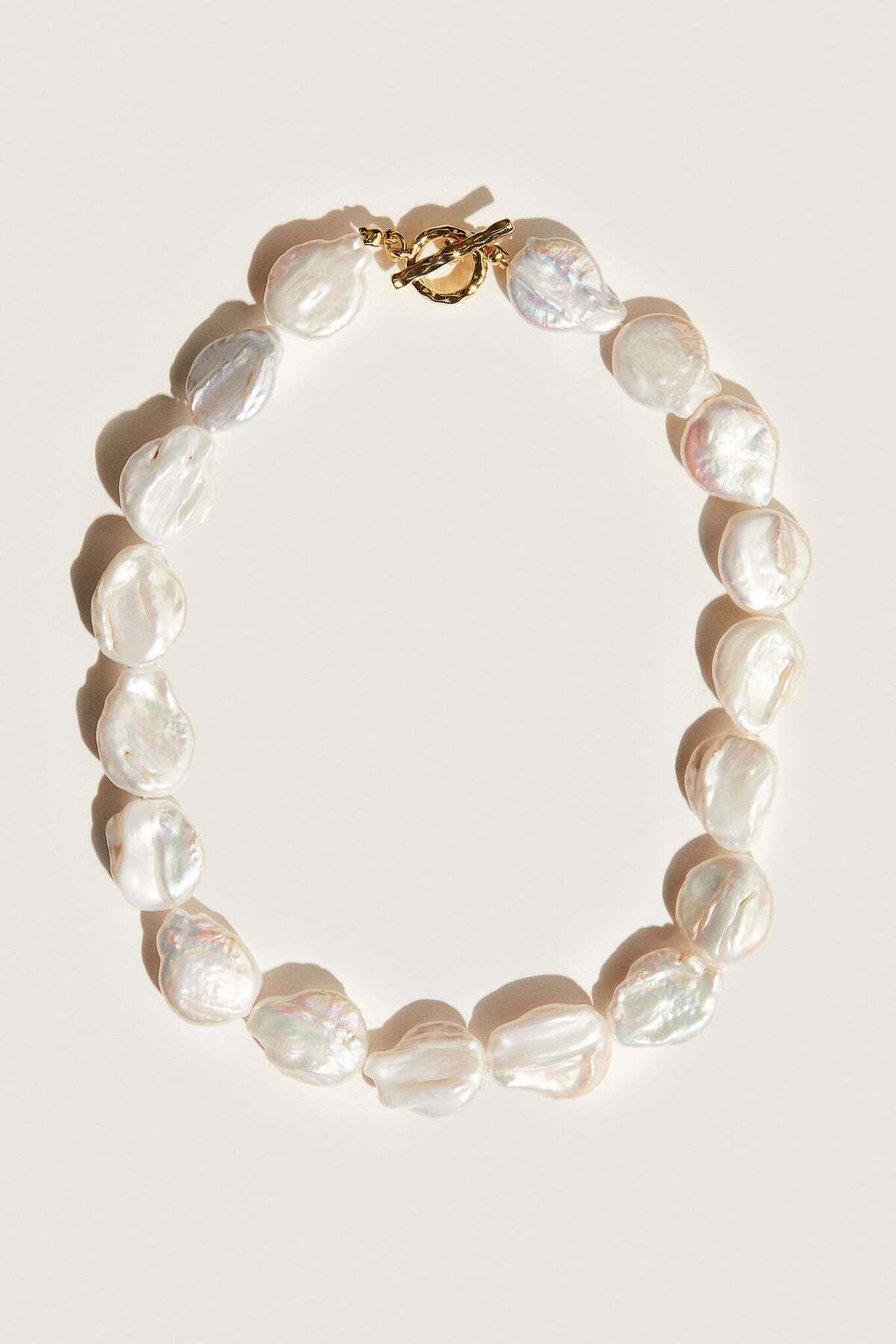 H&M-Gold-plated pearl necklace 2