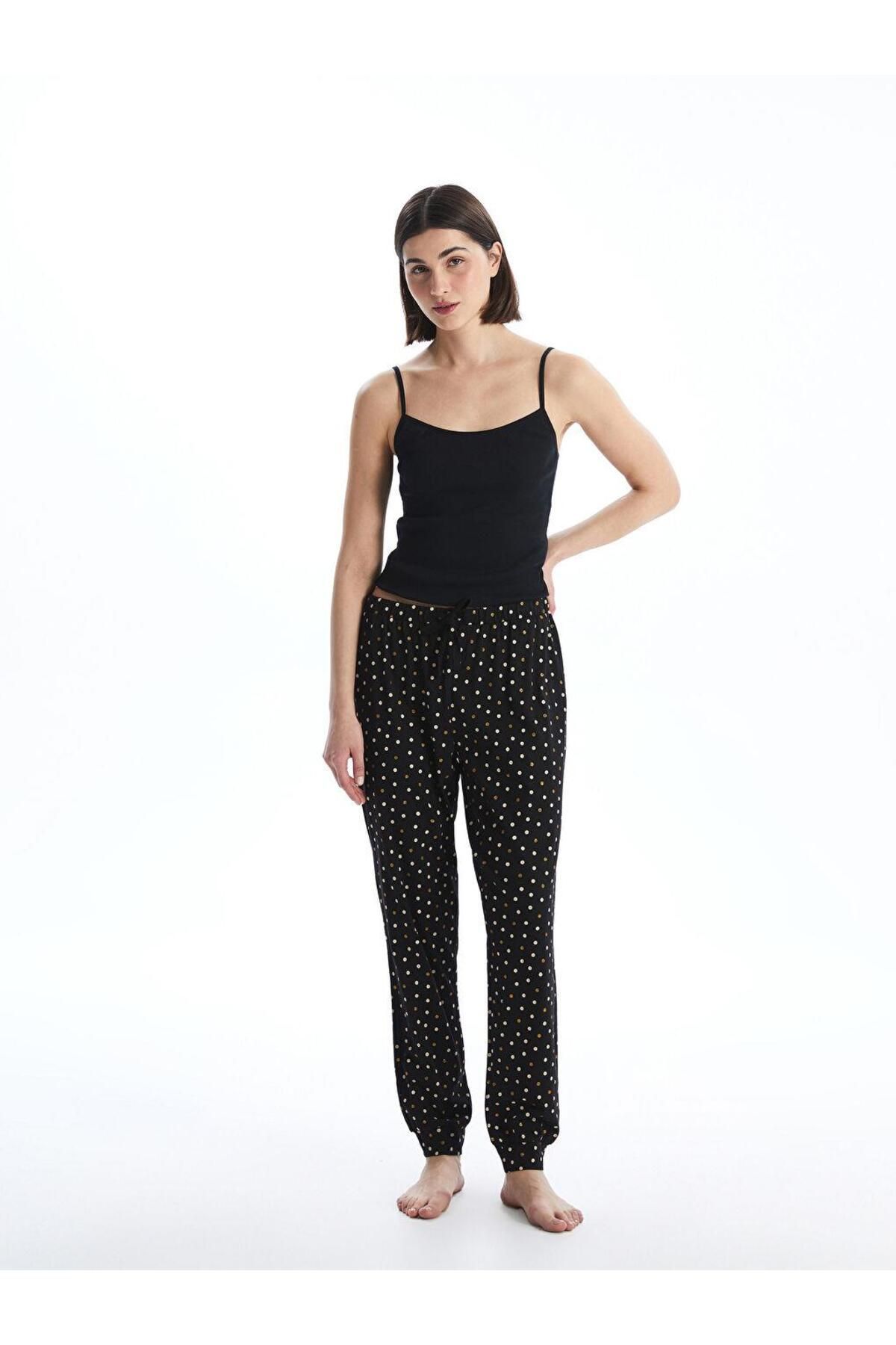 LC Waikiki-Polka Dot Women's Jogger Pajama Bottom with Elastic Waist 1