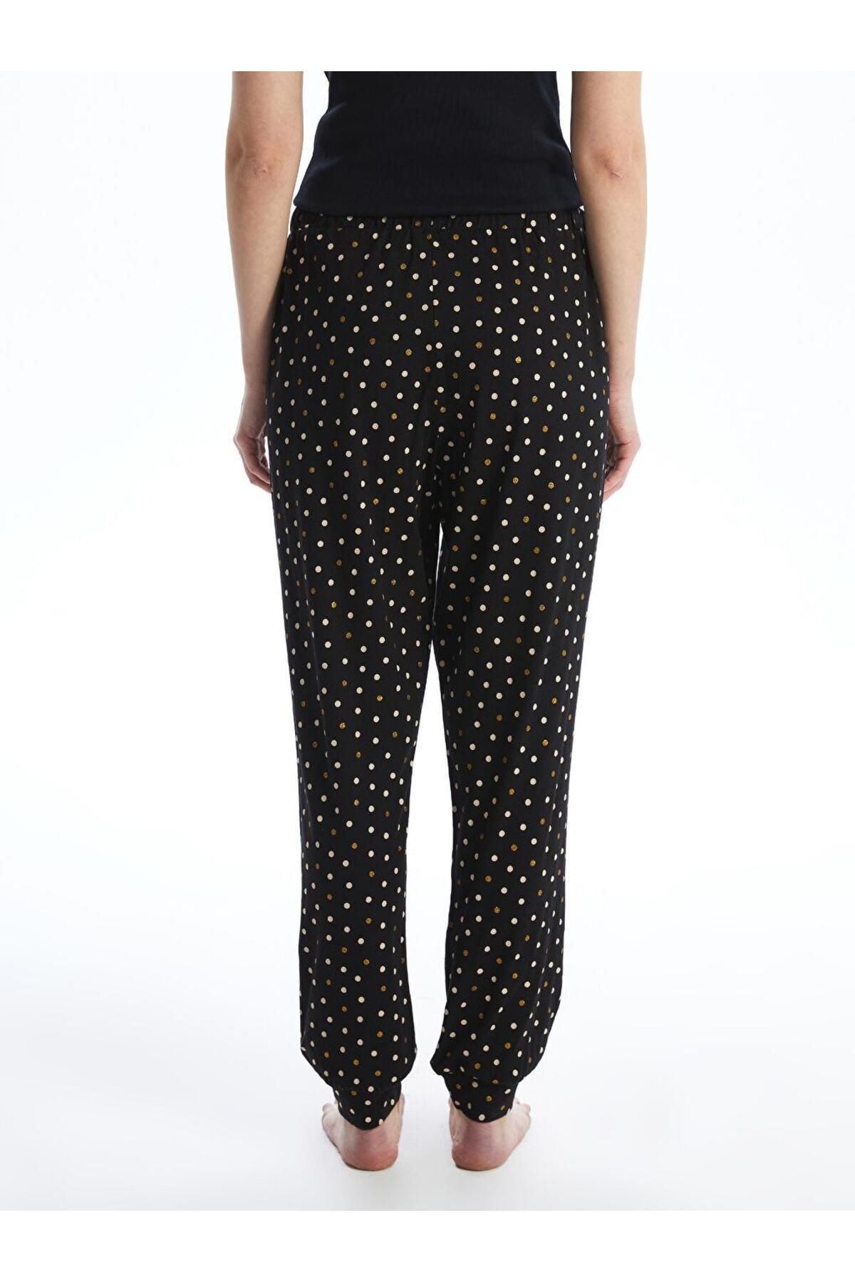 LC Waikiki-Polka Dot Women's Jogger Pajama Bottom with Elastic Waist 3