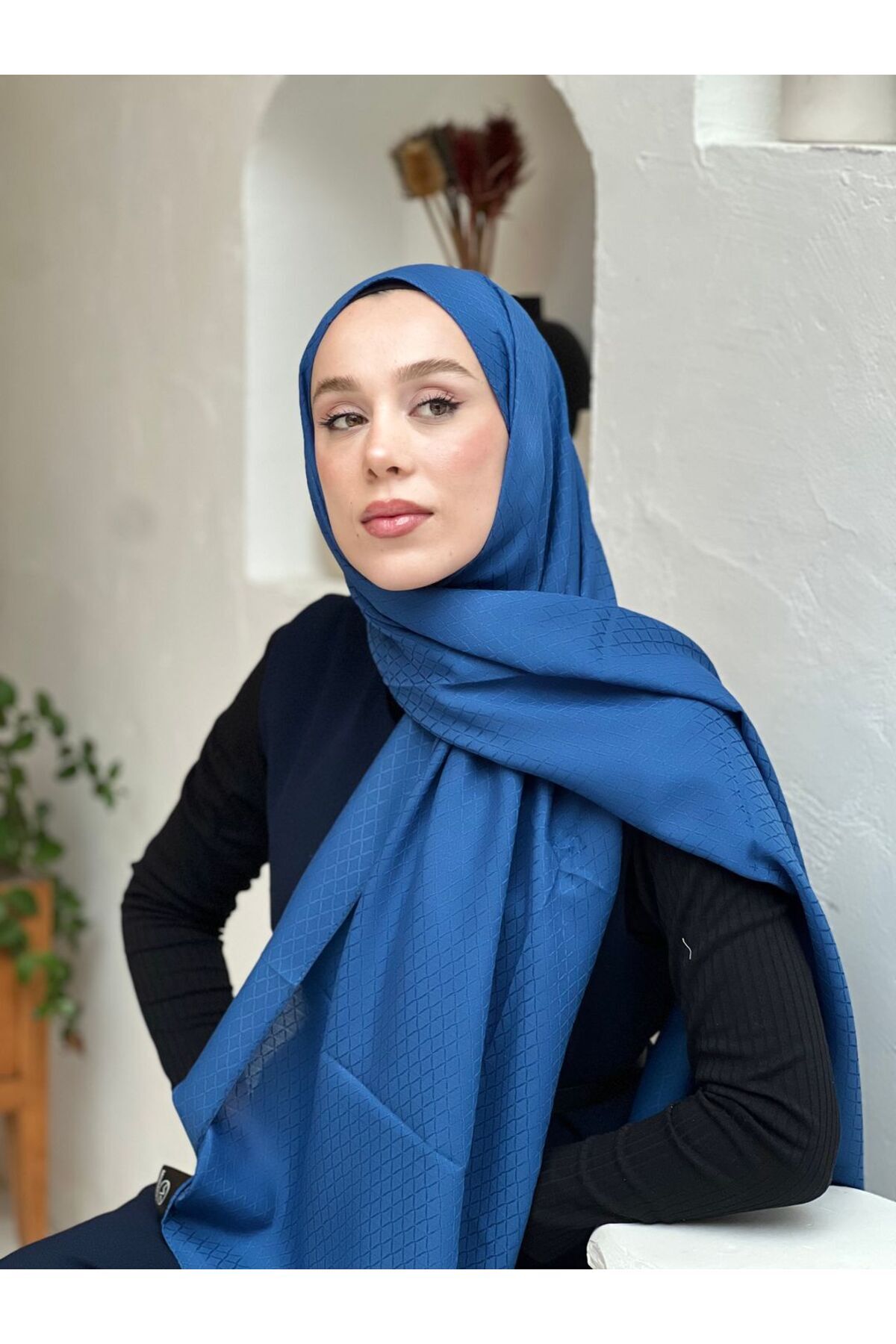 Modakaşmir-Soft Jacquard Series Pearl Rhythm Pattern Shawl 3