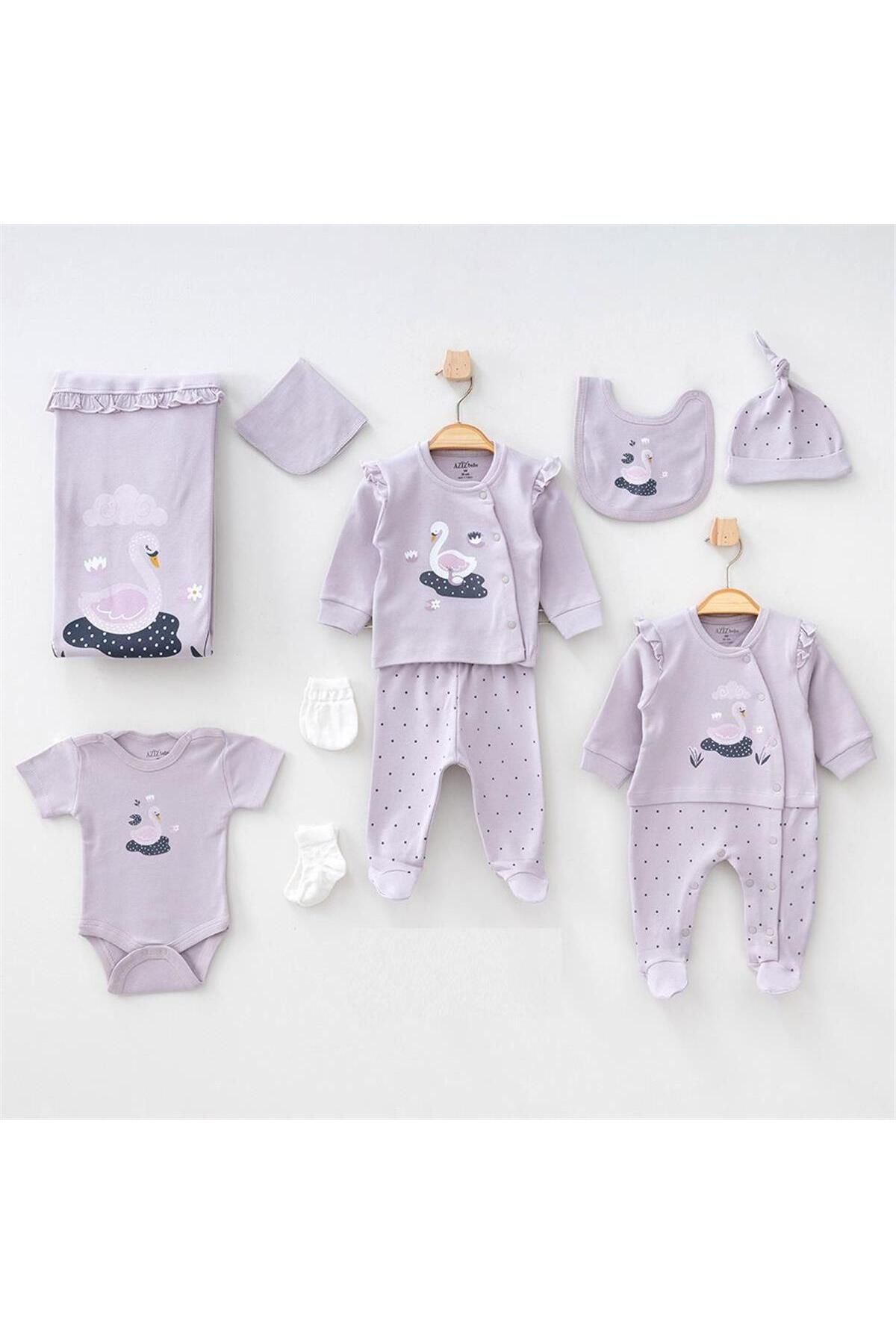 Aziz Bebe-10324 Baby Girl - Lilac 10-Piece Hospital Release 1