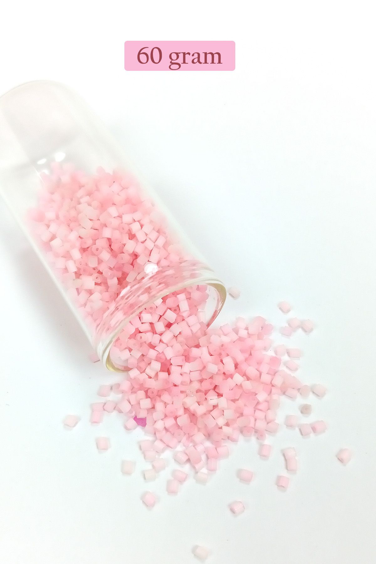 Royaleks Kesme Cam Boncuk 2mm - 60 Gram - Şeker Pembe - BNC398