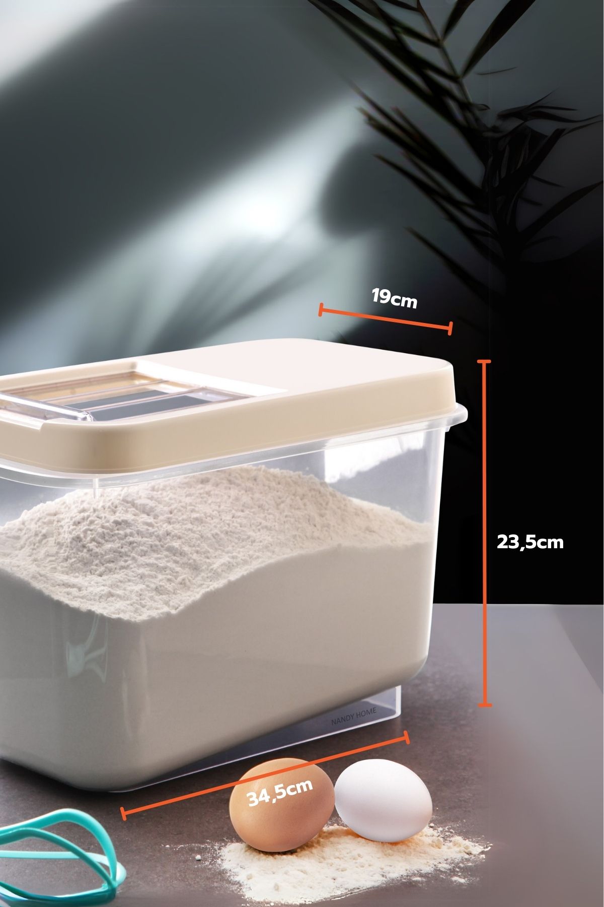 Ginza Maison-2 PCS POTATO ONION STORAGE CONTAINER WITH SLIDING LID CREAM 2