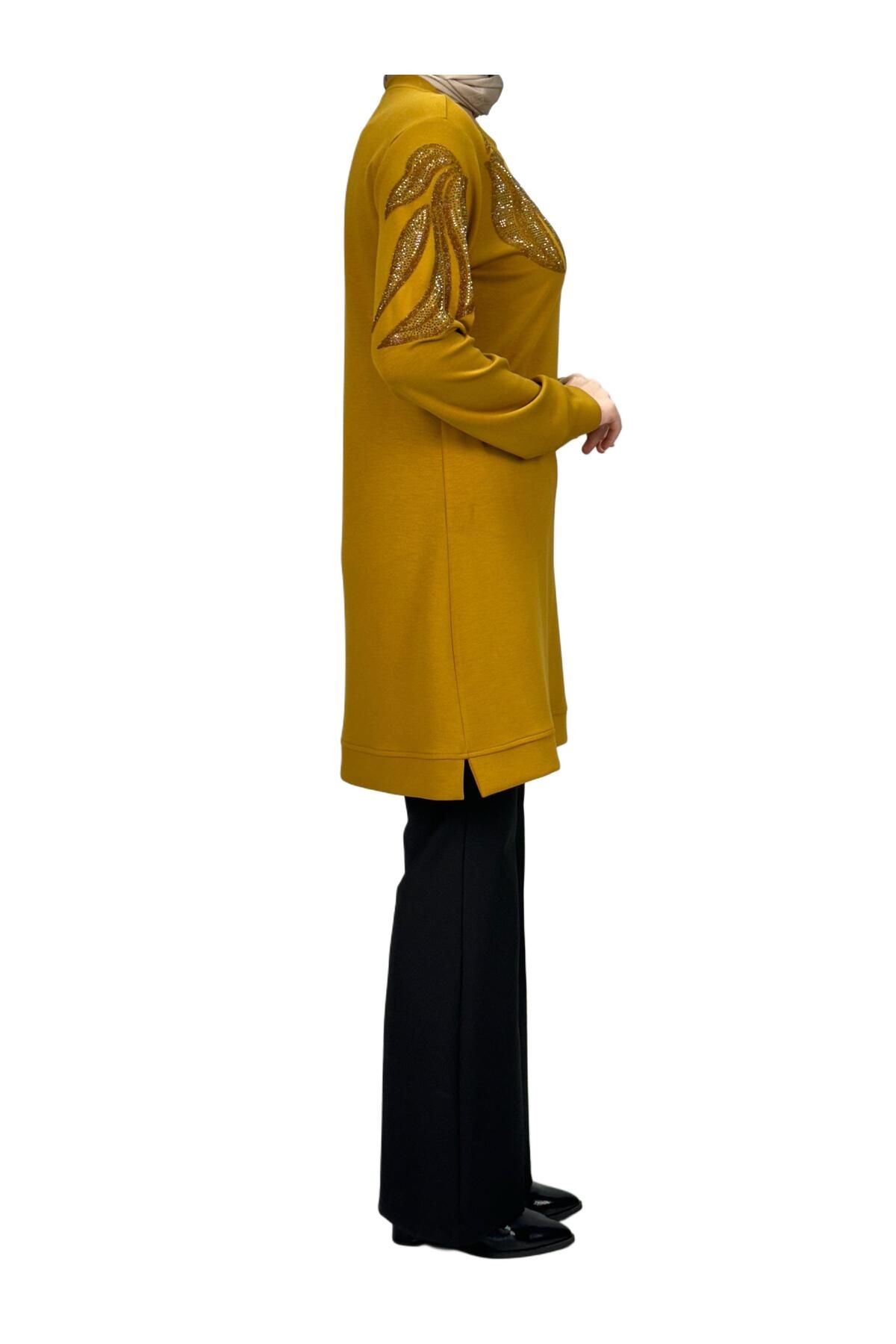 ottoman wear-Mustard Tunic - Plus Size Otw2117 3