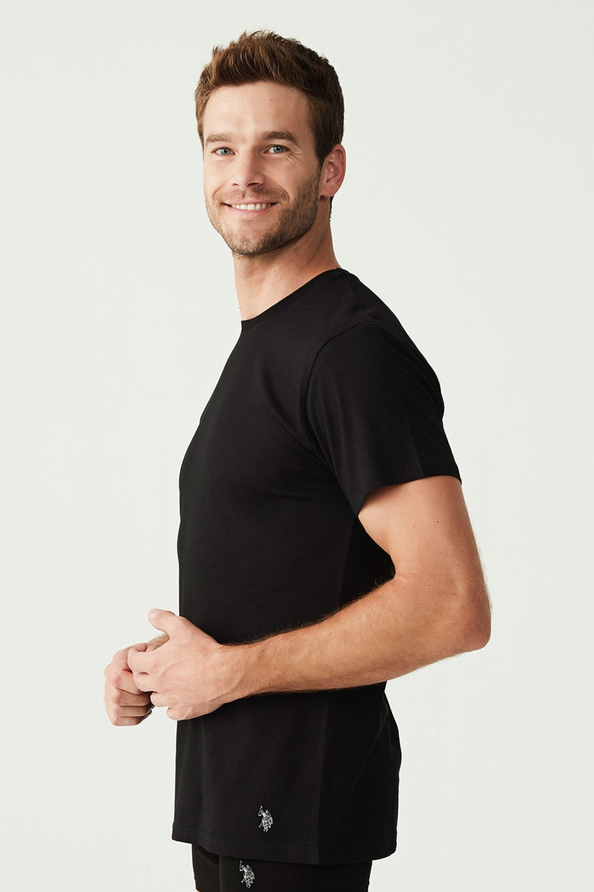 U.S. Polo Assn.-Base. Polo Assn 80197 Men's 2-Piece Round Collar Short Sleeve Undershirt 3