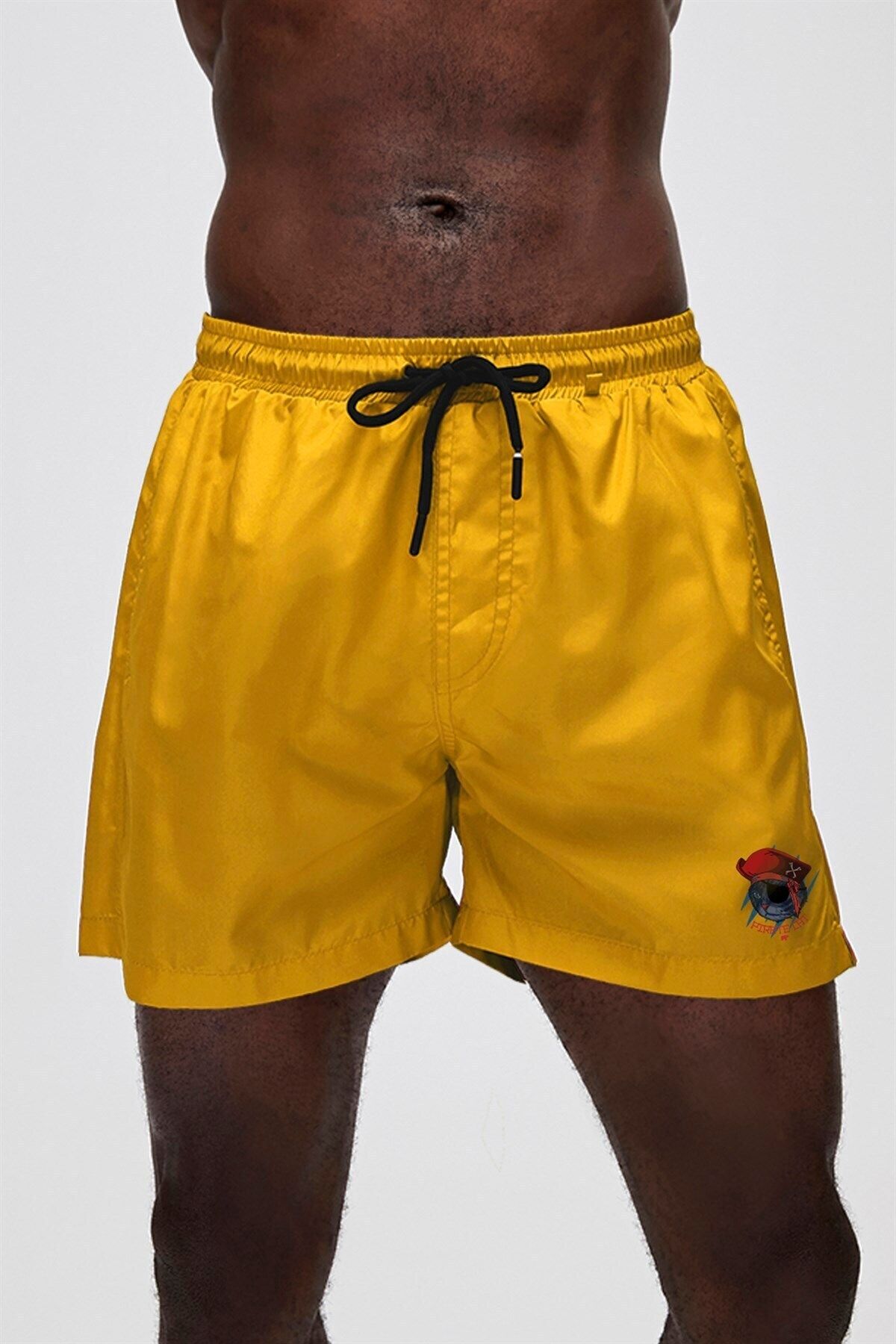 شلوار شنای دزدان دریایی مایو شورت مردانه خردل Bad Bear