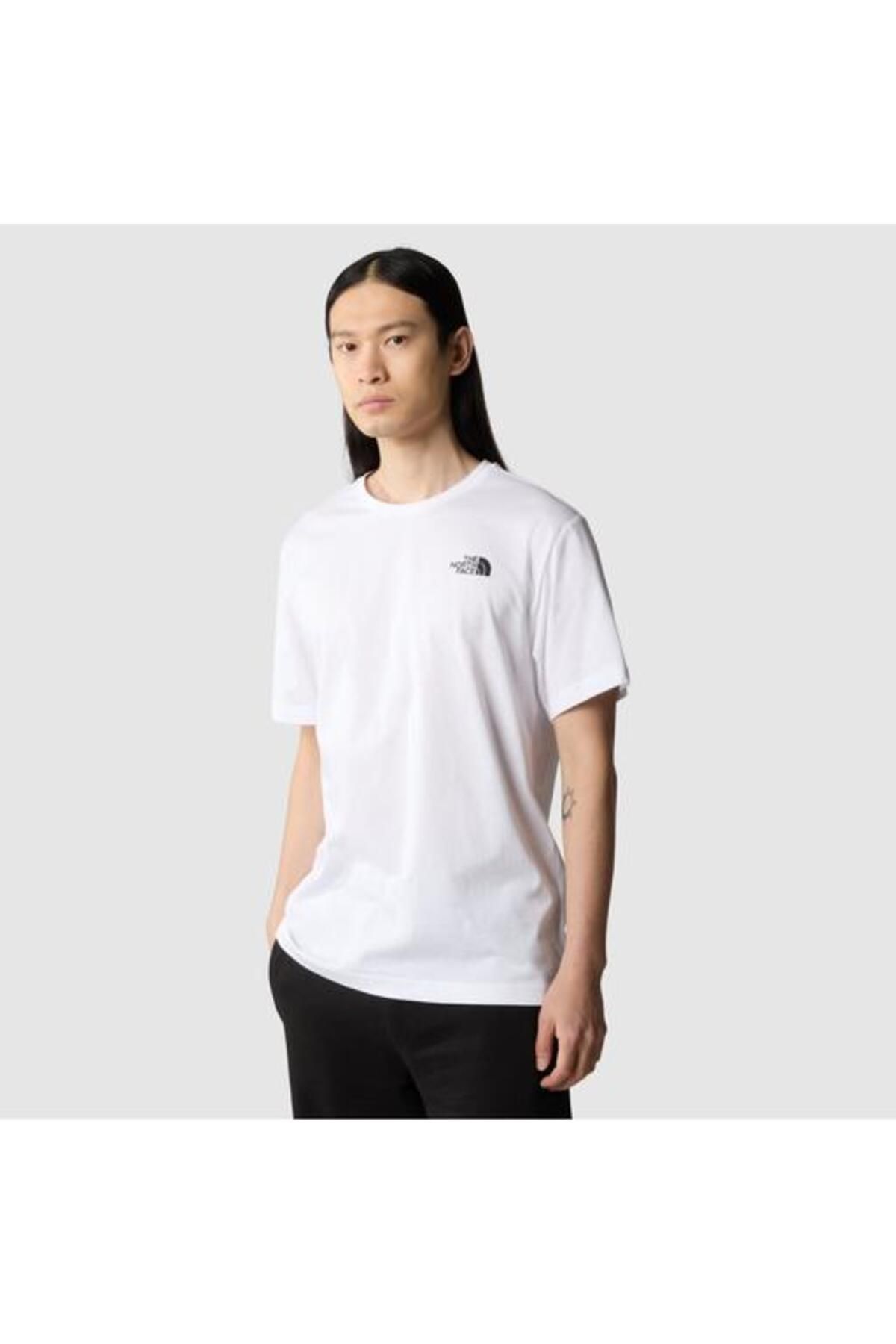 تی شرت سفید مردانه یقه گرد Redbox t shirt The North Face