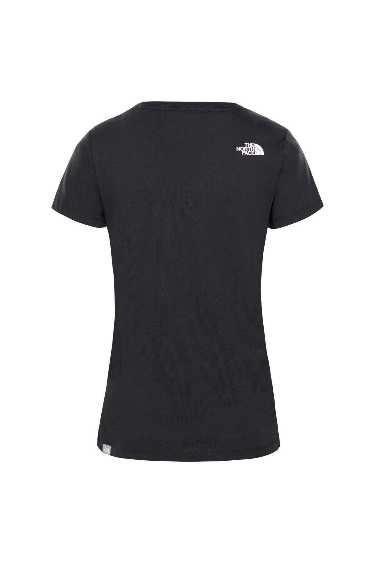 تی شرت سفید زنانه هرگز از کاوش در مورد یقه دوچرخه سیاه دست بردارید. The North Face