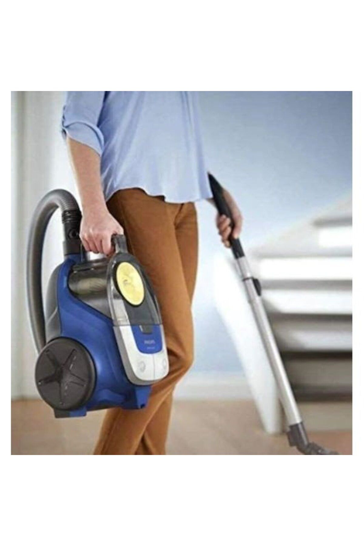 Philips-Aspirator Philips fara sac Seria 2000 XB2125/09, PowerCyclone 4, 850W, filtru Super Clean, Albastru 5