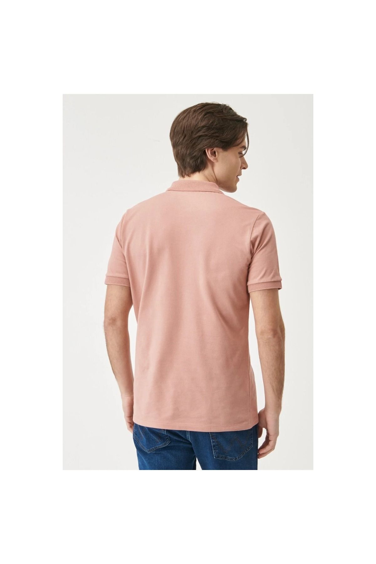 تی شرت یقه پولو صورتی مردانه اورجینال Wrangler