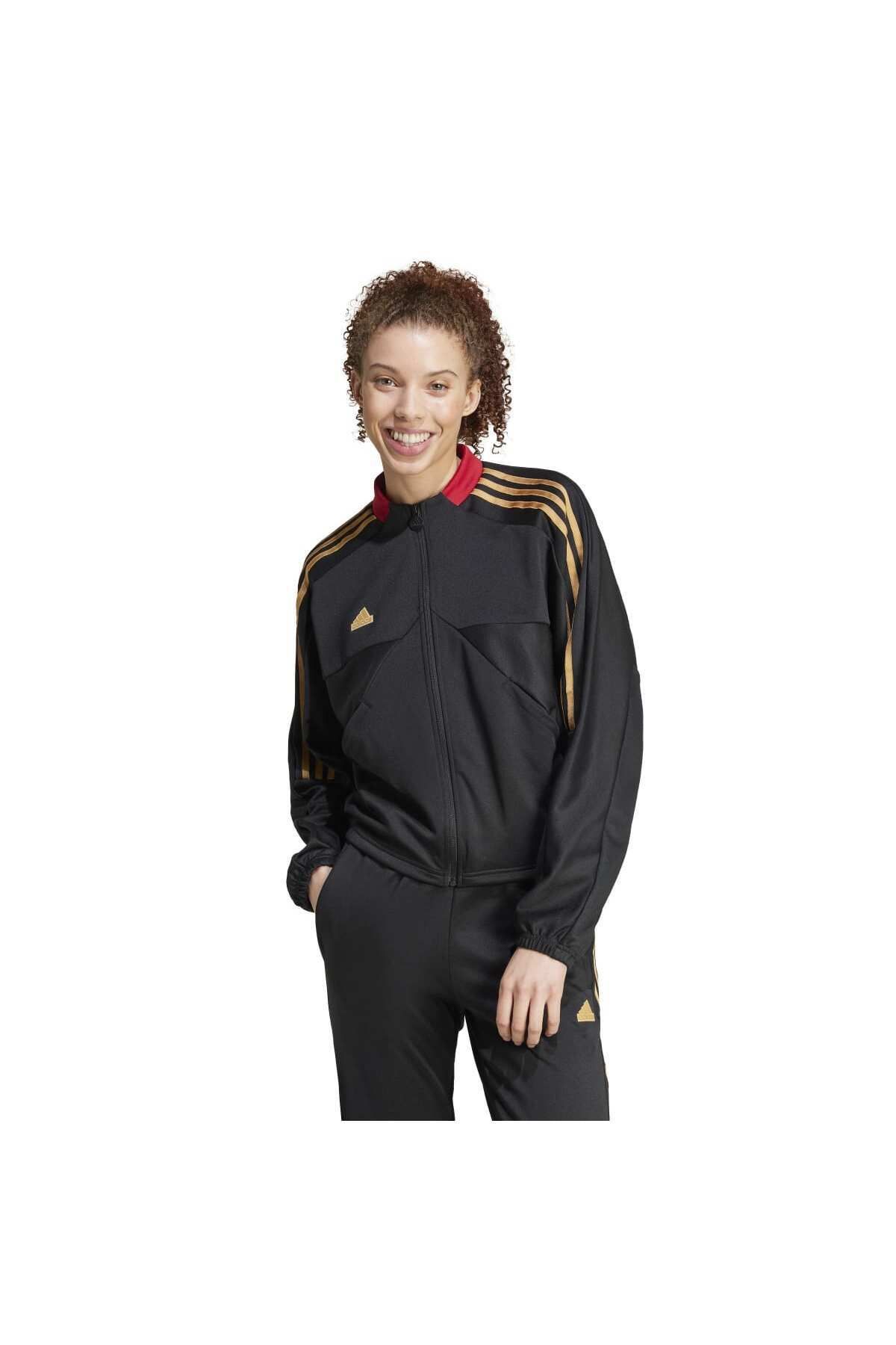 adidas Jachetă Neagră Cu Gât Rotund Pentru Femei Tiro Np Femeie - S