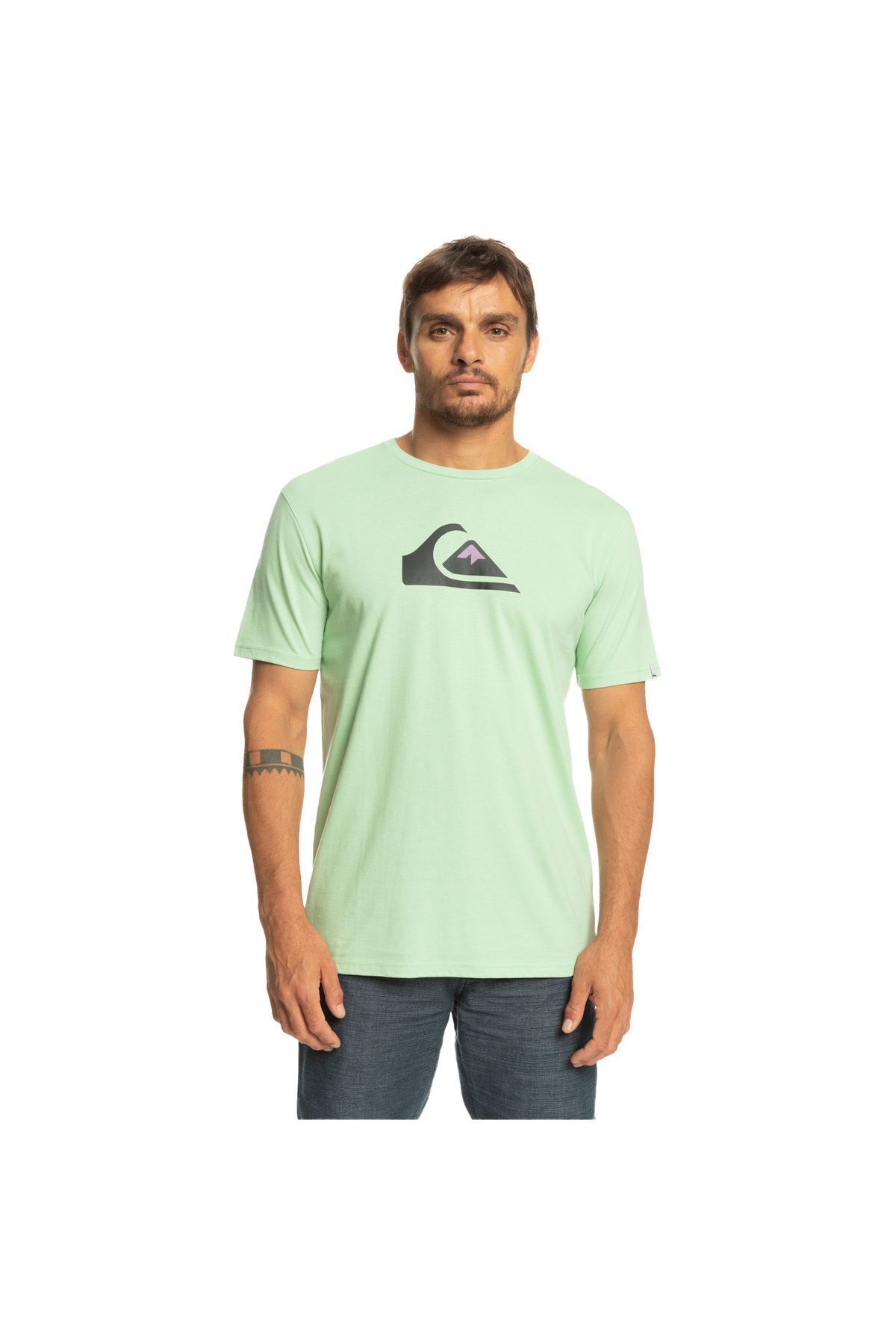 تی شرت سبز مردانه Complogo M Tees Eqyzt06534-gfe0 Quiksilver