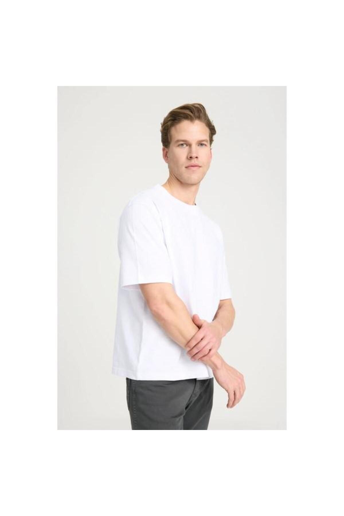 تی شرت سفید مردانه به طور منظم مناسب گردن دوچرخه برش طبیعی 100 ٪ پنبه T Shirt Wrangler