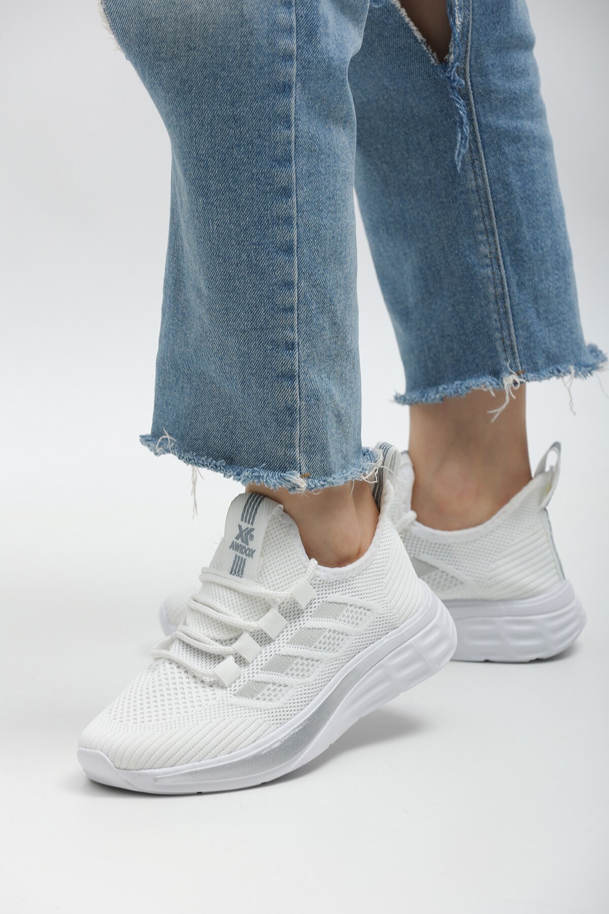 ALTUNTAŞ  Rahat, Hafif, Ortopedik, Yazlık, Bağcıksız, Fileli Sneaker Beyaz Ayakkabı - Görsel 3