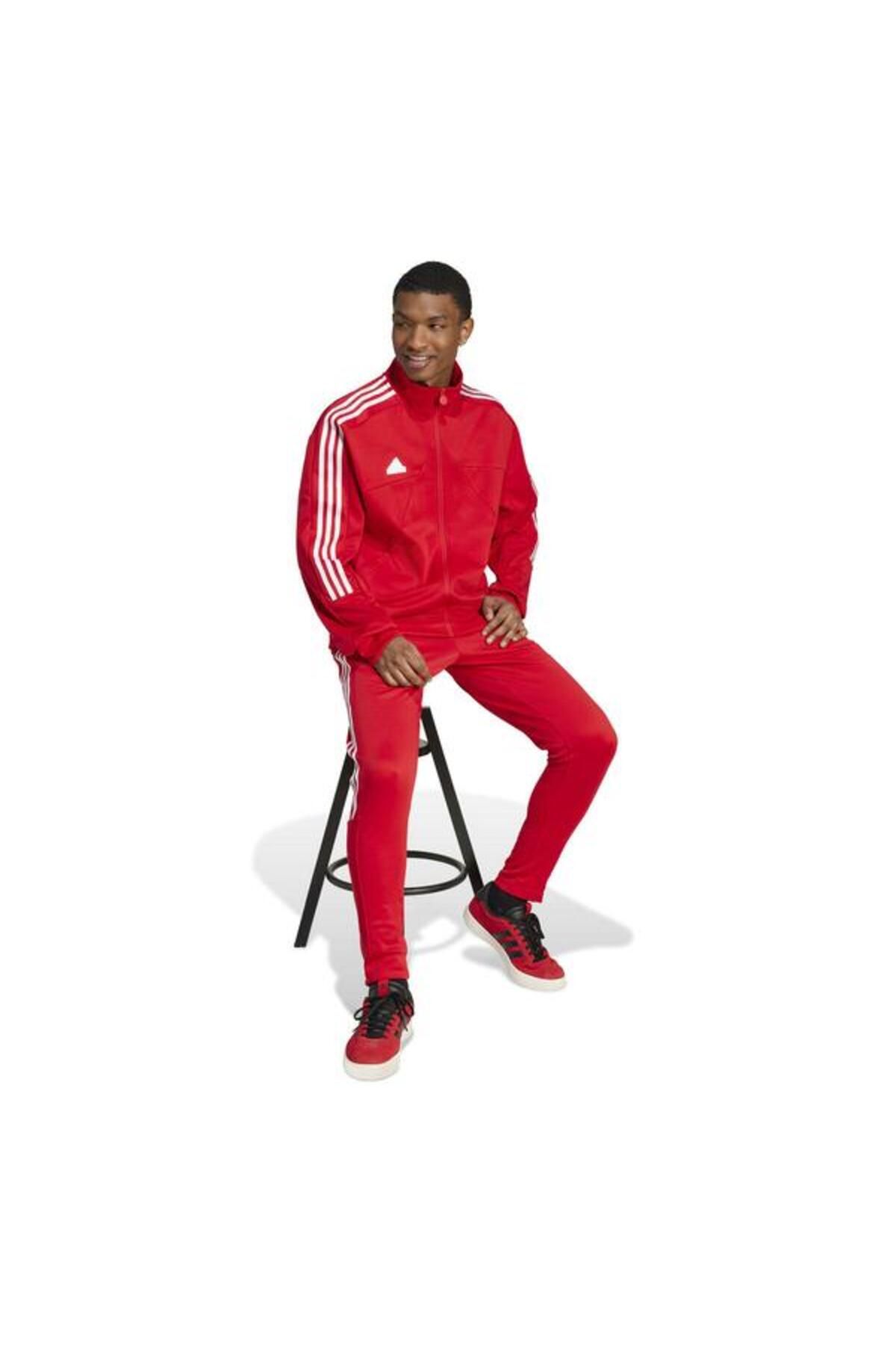 adidas-Pantaloni de trening roșii pentru bărbați Tiro Ntpk 3