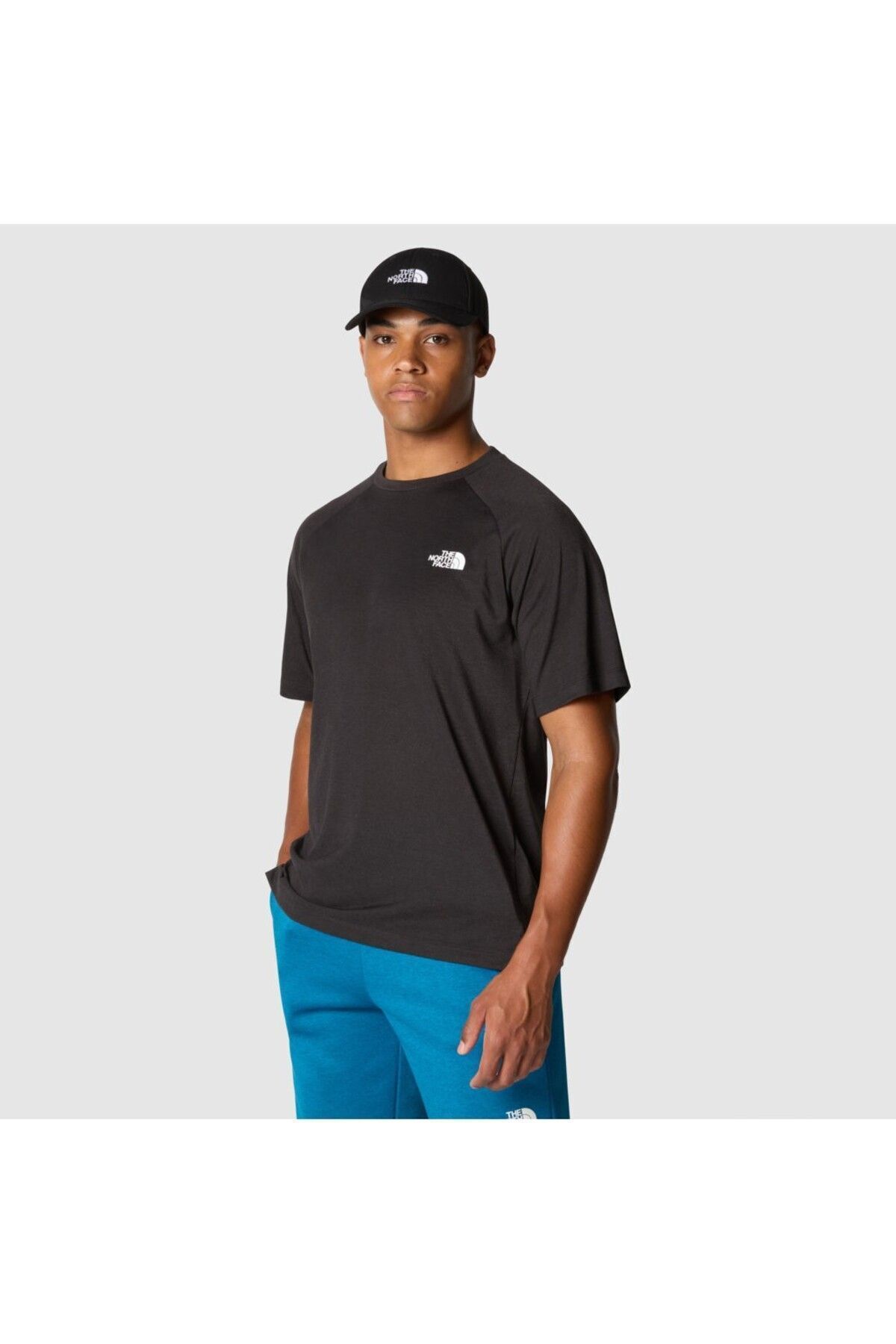 تی شرت مشکی مردانه بنیاد گرد یقه دور t shirt The North Face