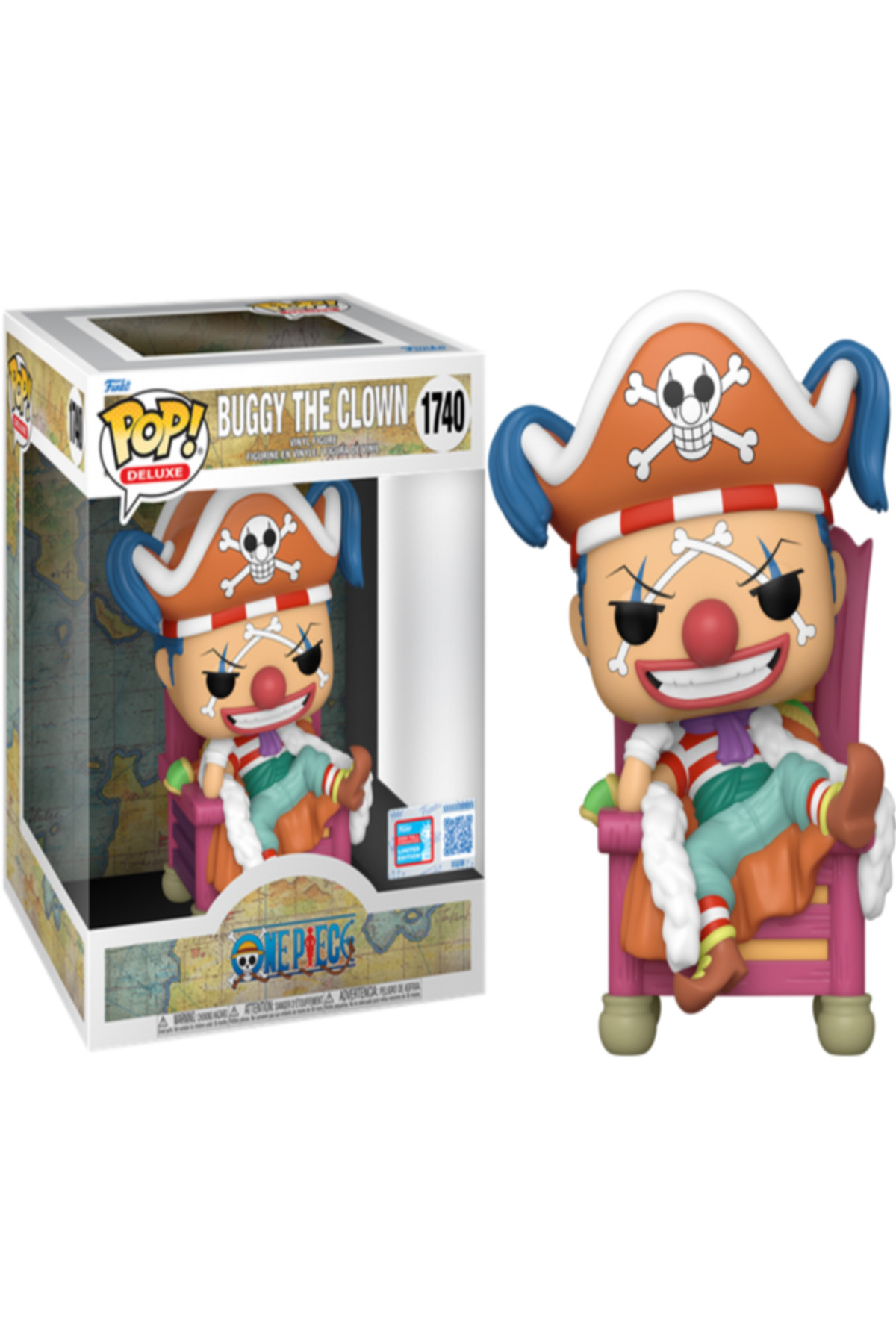 One Piece - Buggy the Clown on Throne NYCC 2024 Exclusive Pop! Deluxe Vinyl Figure