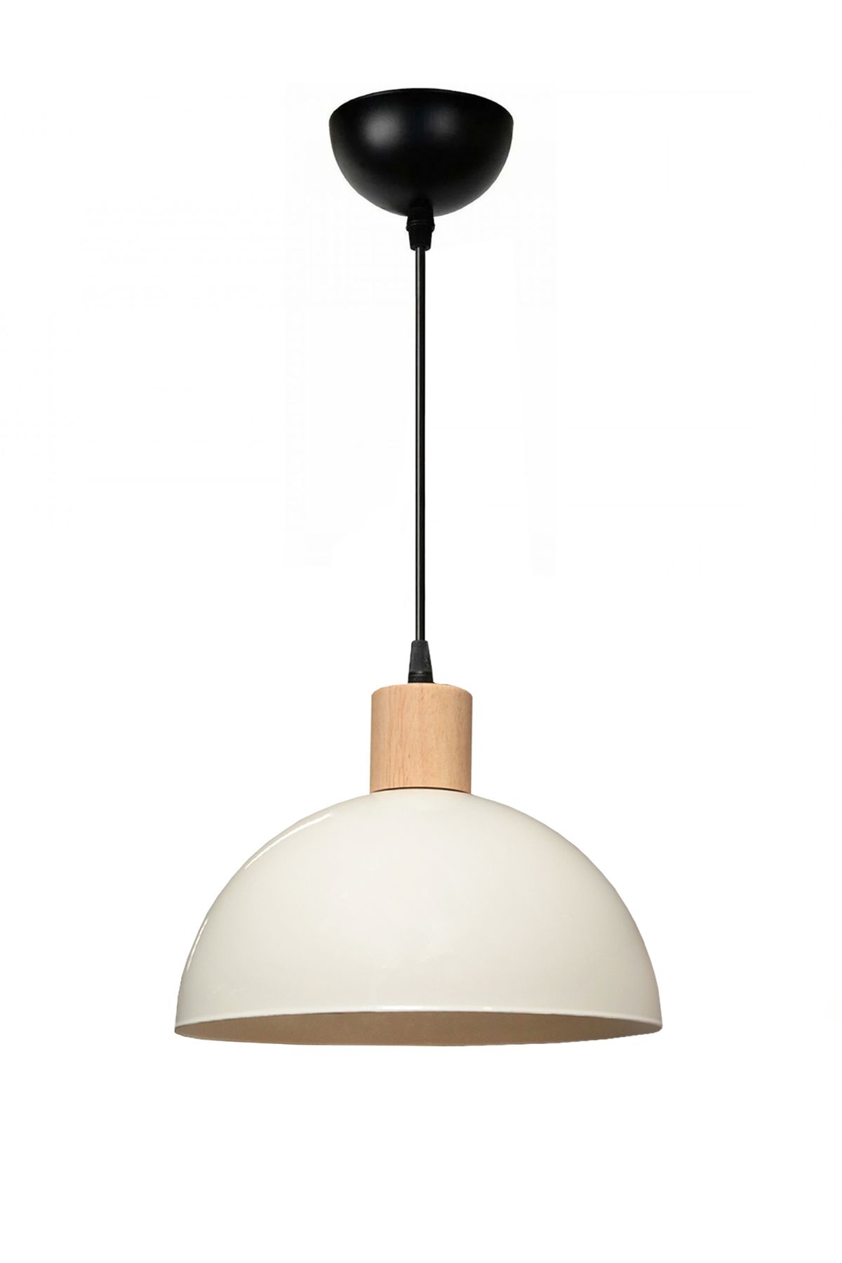 HOMİNG-Homing Nuuq Wooden Detailed Metal Pendant Lamp Cream 2